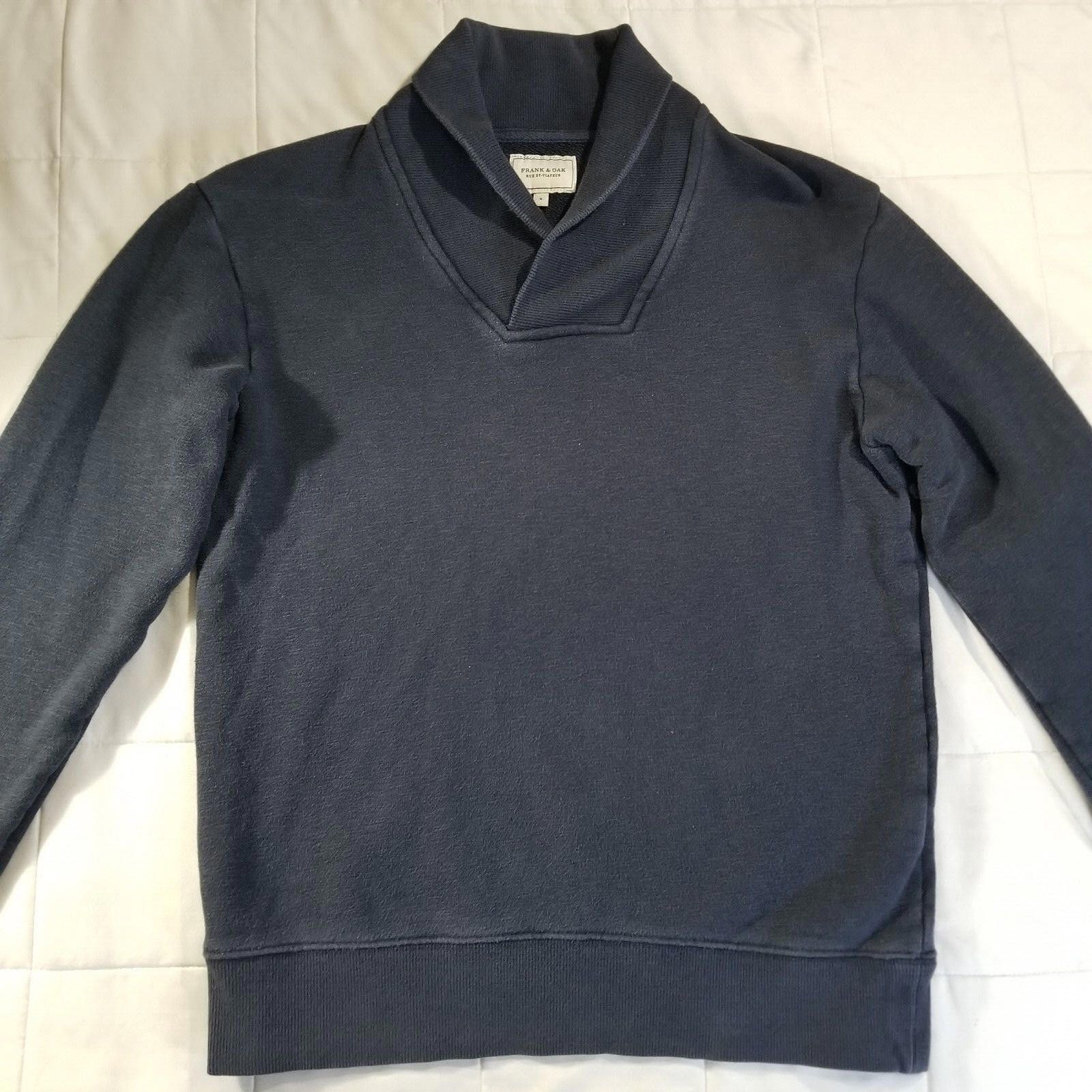 Frank & Oak Frank & Oak Small Navy Sweater W/ Crossed Collar Neck 112201 Size S / US 4 / IT 40 - 7 Thumbnail