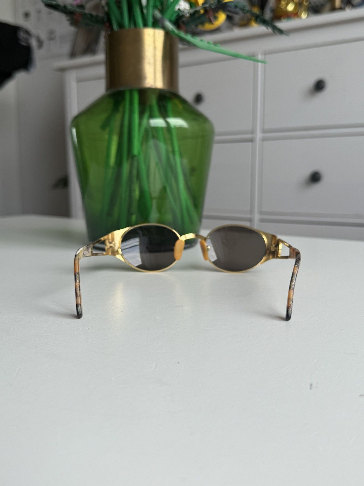 Designer × Fendi × Vintage Vintage 90s Fendi oval gold sunglasses luxury old money y2k Size ONE SIZE - 5 Thumbnail