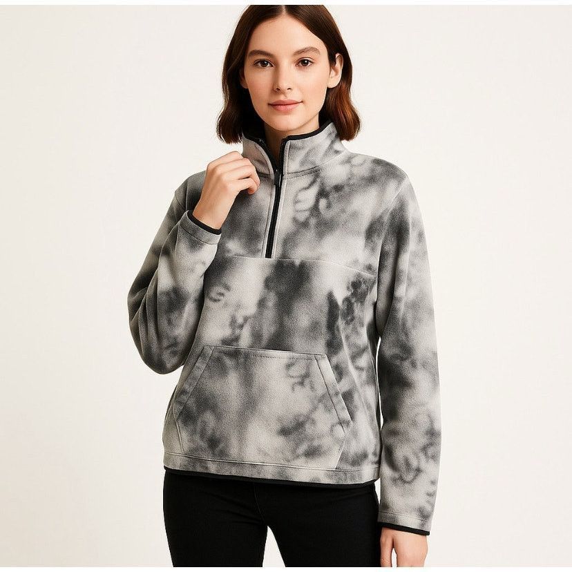 Other Soft Tie-Dye Fleece Quarter Zip Pullover No Boundaries S Size S / US 4 / IT 40 - 1 Thumbnail