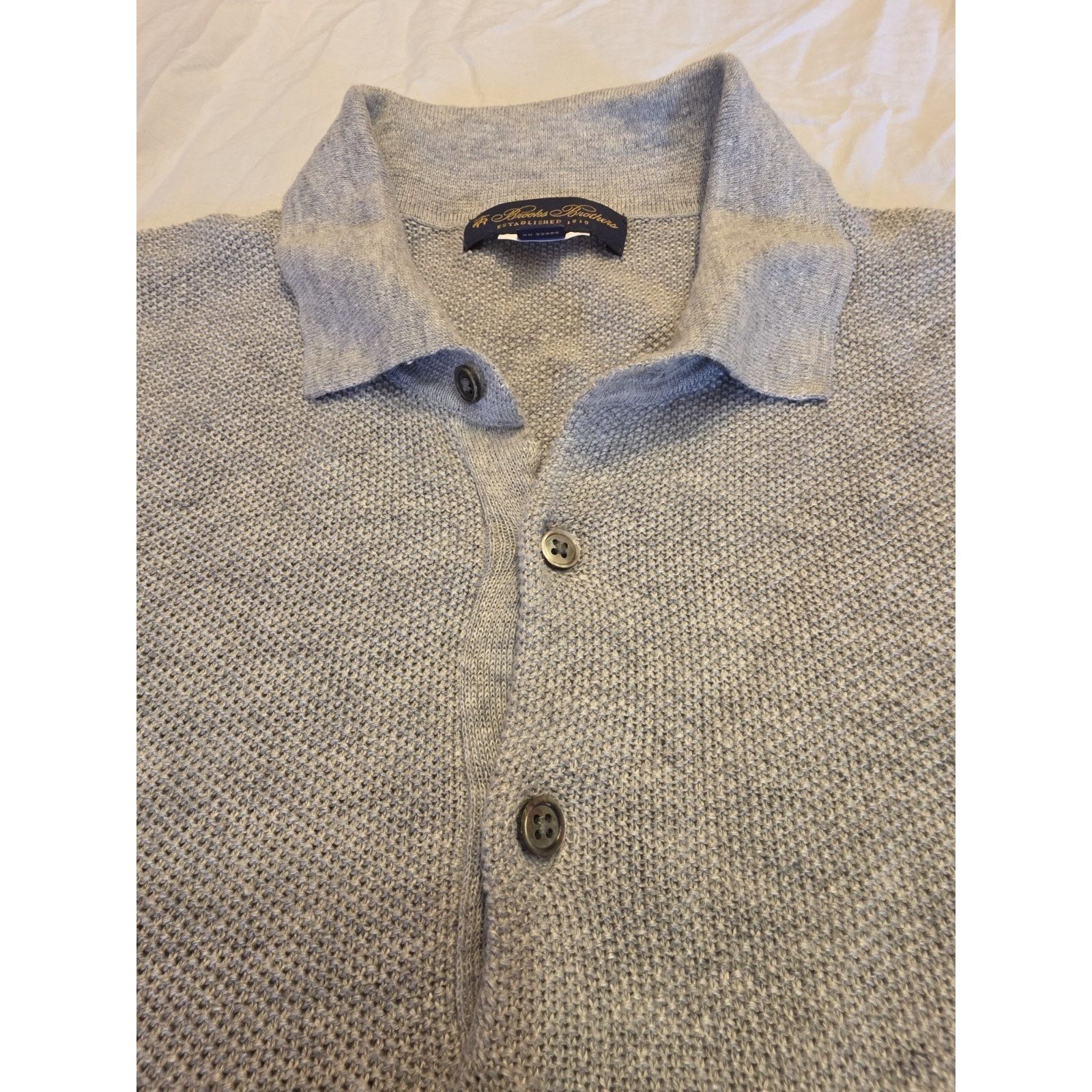 Brooks Brothers Brooks Brothers Women's Polo 3 Button Short Sleeve Sweater Size M / US 6-8 / IT 42-44 - 3 Thumbnail