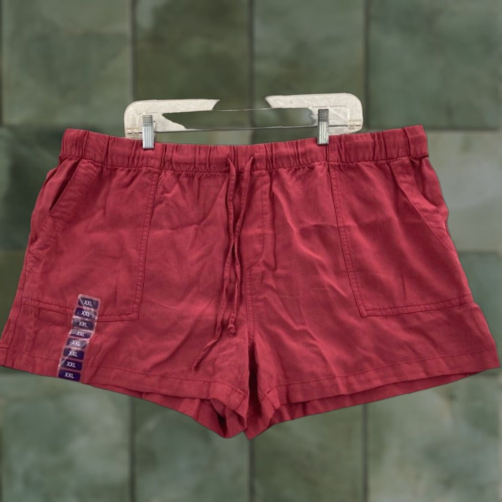 Gap Gap Women's Shorts 2XL Lyocell Pull-On Casual Activewear Summer Red Size 40" / US 18 - 1 Thumbnail