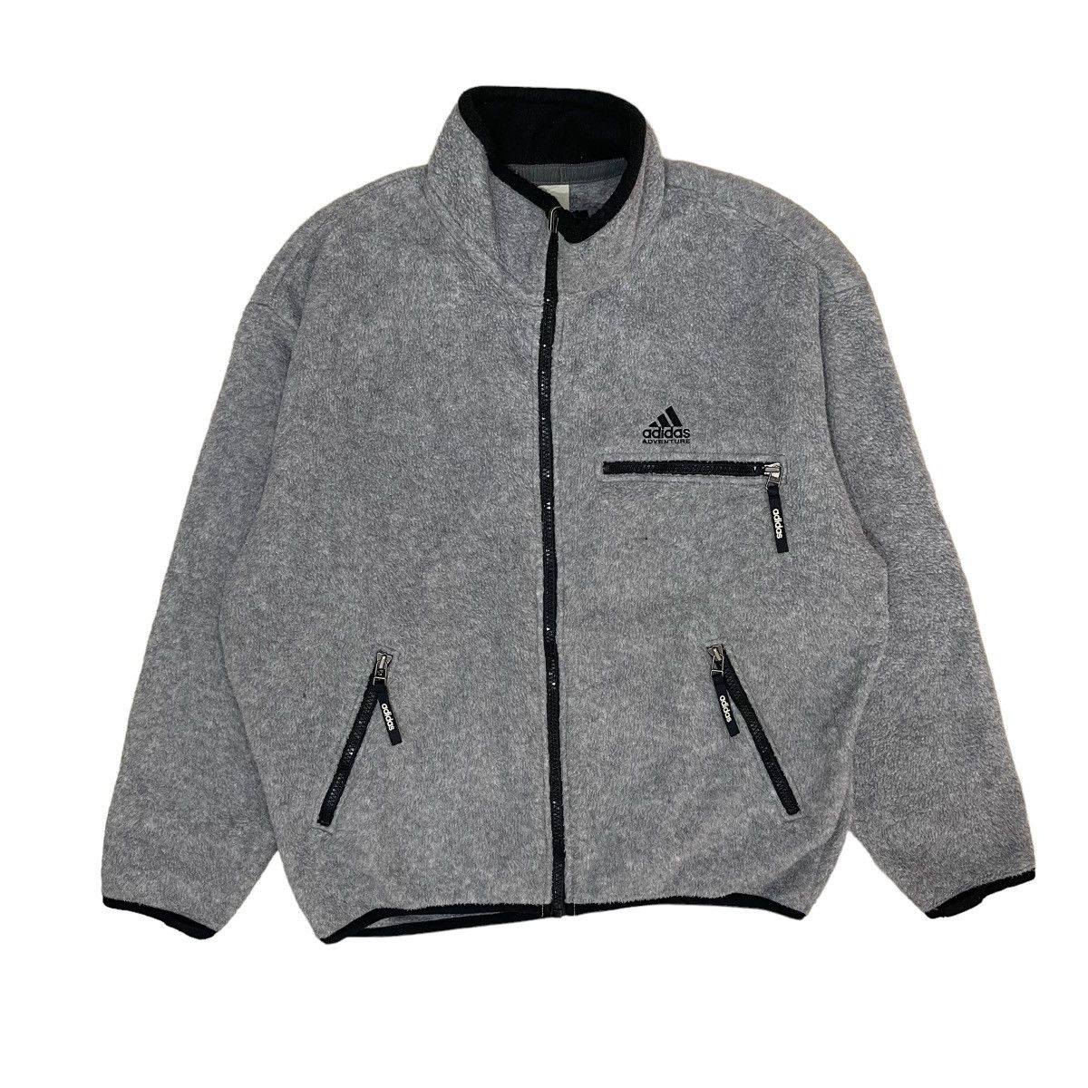 Adidas Vintage Adidas Fleece Zipper Jacket Size US S / EU 44-46 / 1 - 1 Thumbnail