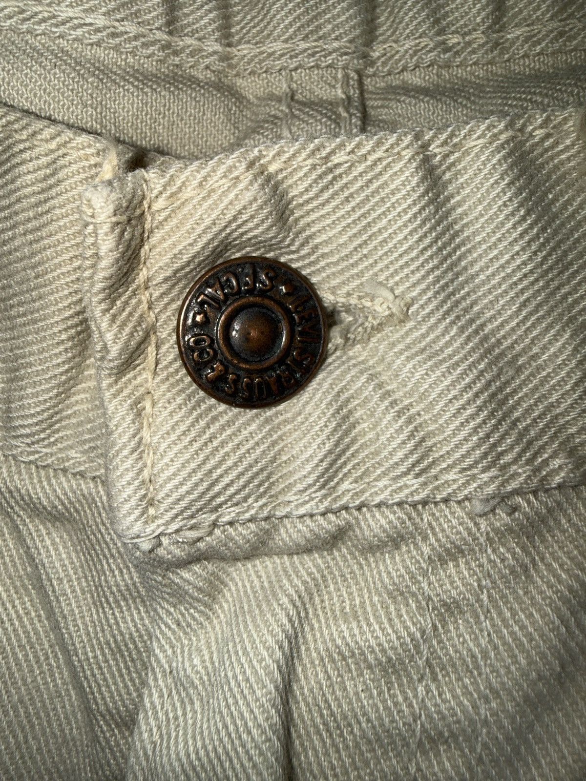 Levi's Vintage 60’s Big E Levi’s White Tab Bell Bottom Denim Jeans Size US 32 / EU 48 - 7 Thumbnail