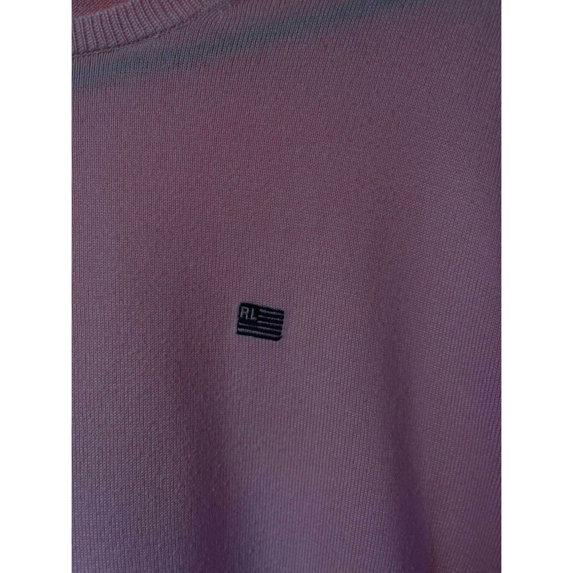 Polo Ralph Lauren × Ralph Lauren × Vintage Vintage Polo Jeans Ralph Lauren Pink Sweatshirt RL Flag Logo Size US L / EU 52-54 / 3 - 3 Thumbnail