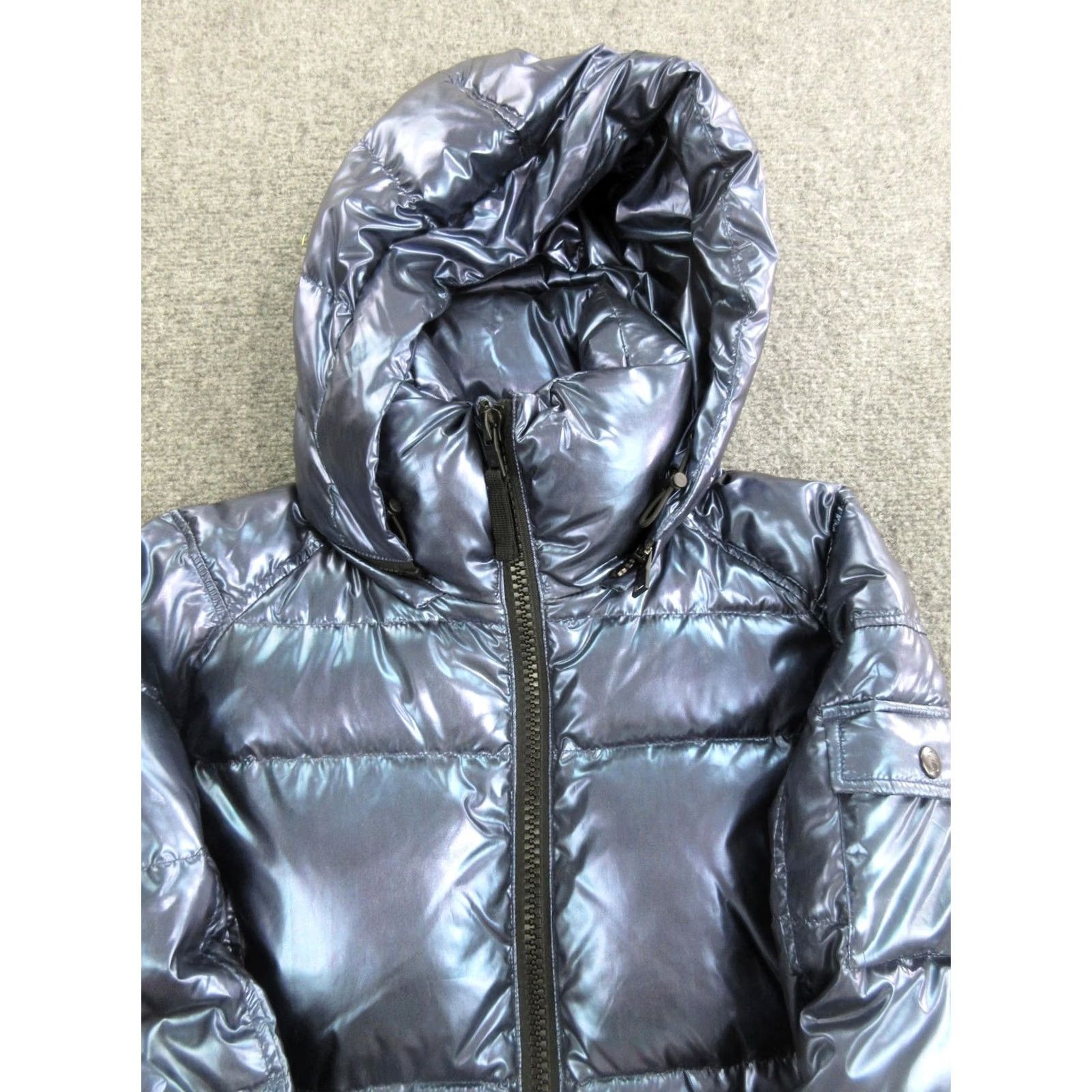 Vintage S13 New York Jacket Womens Small Blue Down Puffer Hooded Full Zip Elastic Waist Size S / US 4 / IT 40 - 3 Thumbnail