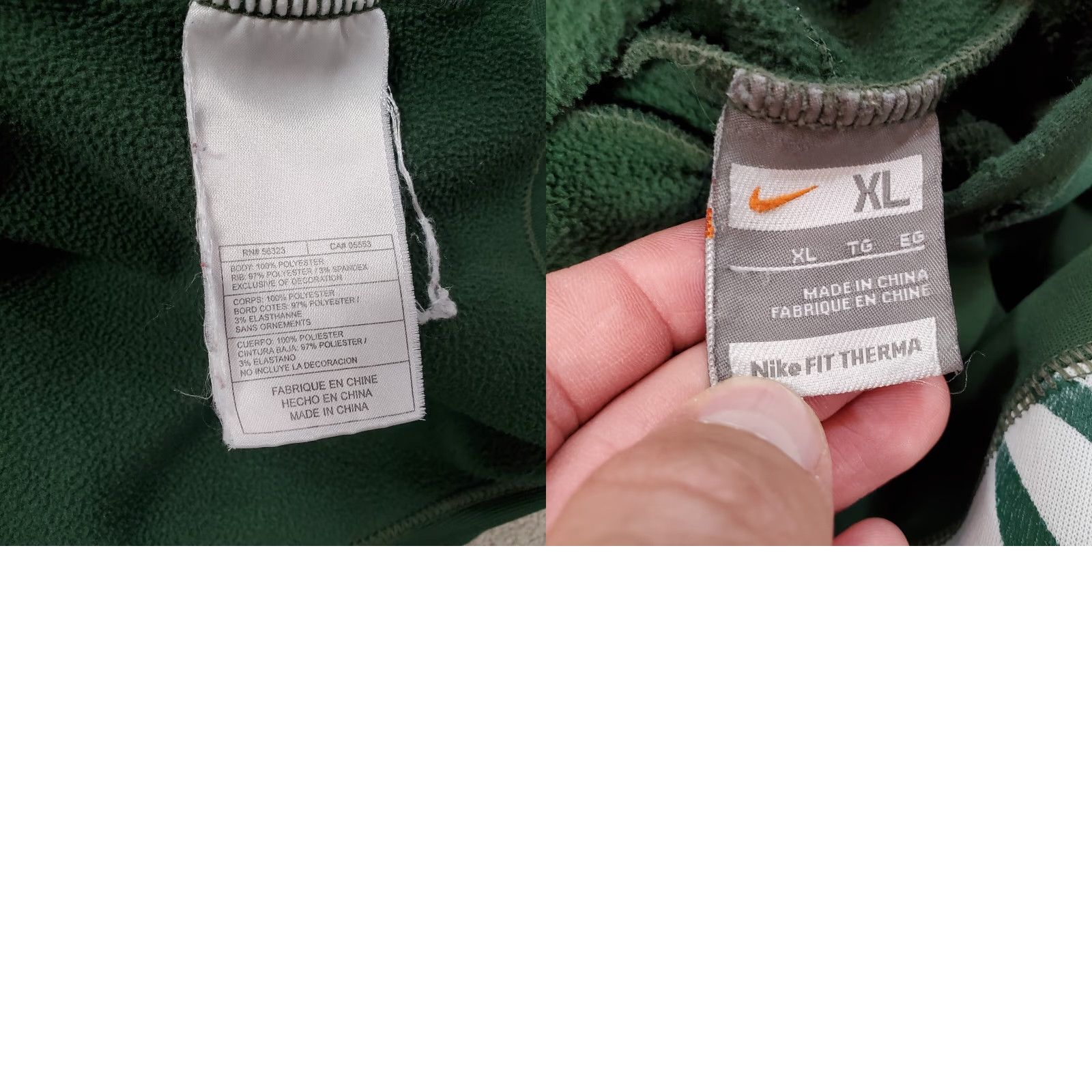 Nike Kobe Bryant Hoodie Nike Mens XL Green Therma Fit Pullover Sweatshirt Size US XL / EU 56 / 4 - 9 Thumbnail