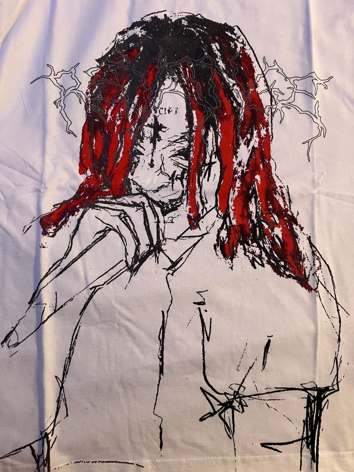 Revenge × Trippie Redd Revenge White Lightning Trippie Redd Long Sleeve Tee Size US M / EU 48-50 / 2 - 3 Thumbnail