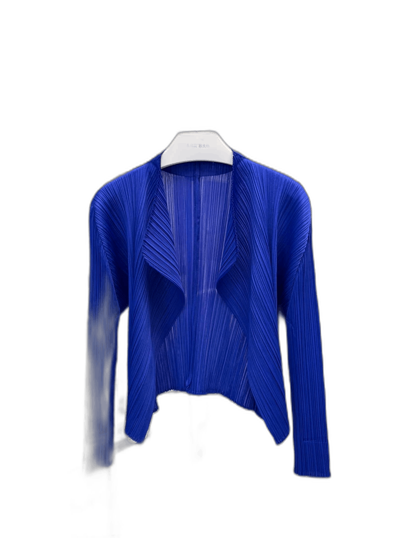 Issey Miyake Issey Miyake Blue Pleated Cardigan Sweater Size M / US 6-8 / IT 42-44 - 1 Thumbnail