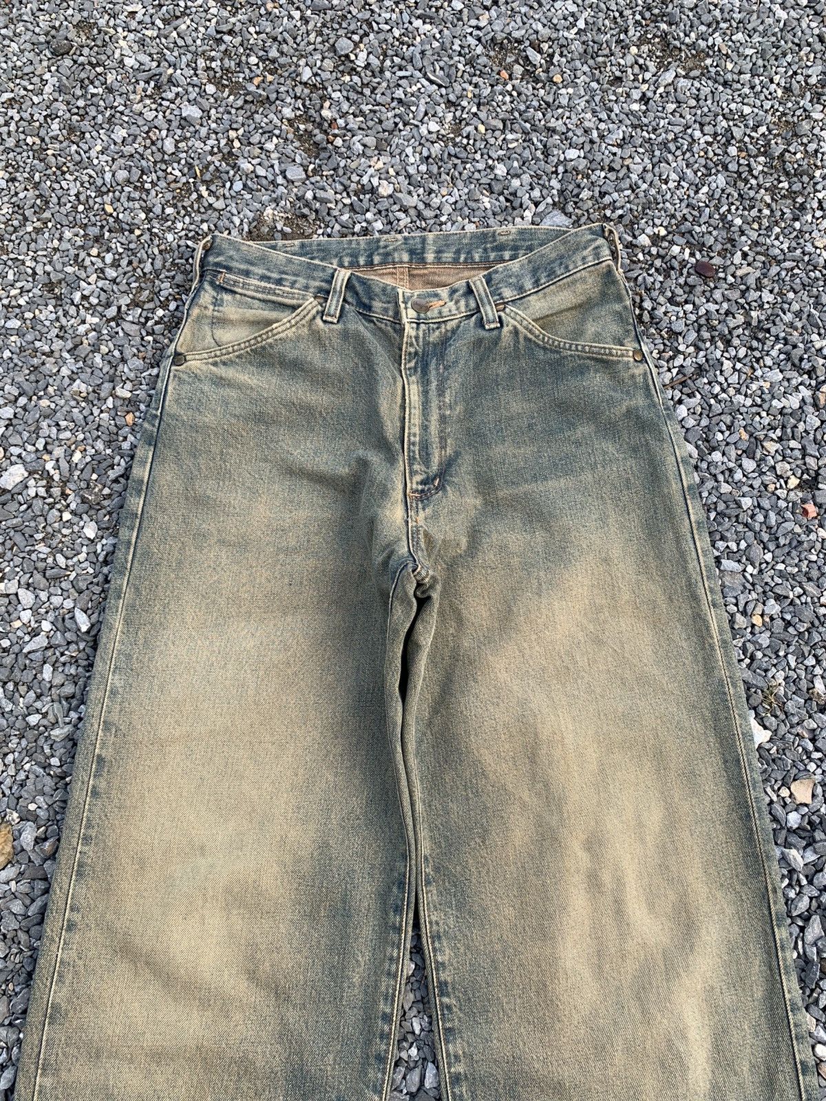 Kapital VINTAGE WRANGLER SELVEDGE BAGGY RUSTY DISTRESSED DENIM Size US 30 / EU 46 - 6 Thumbnail