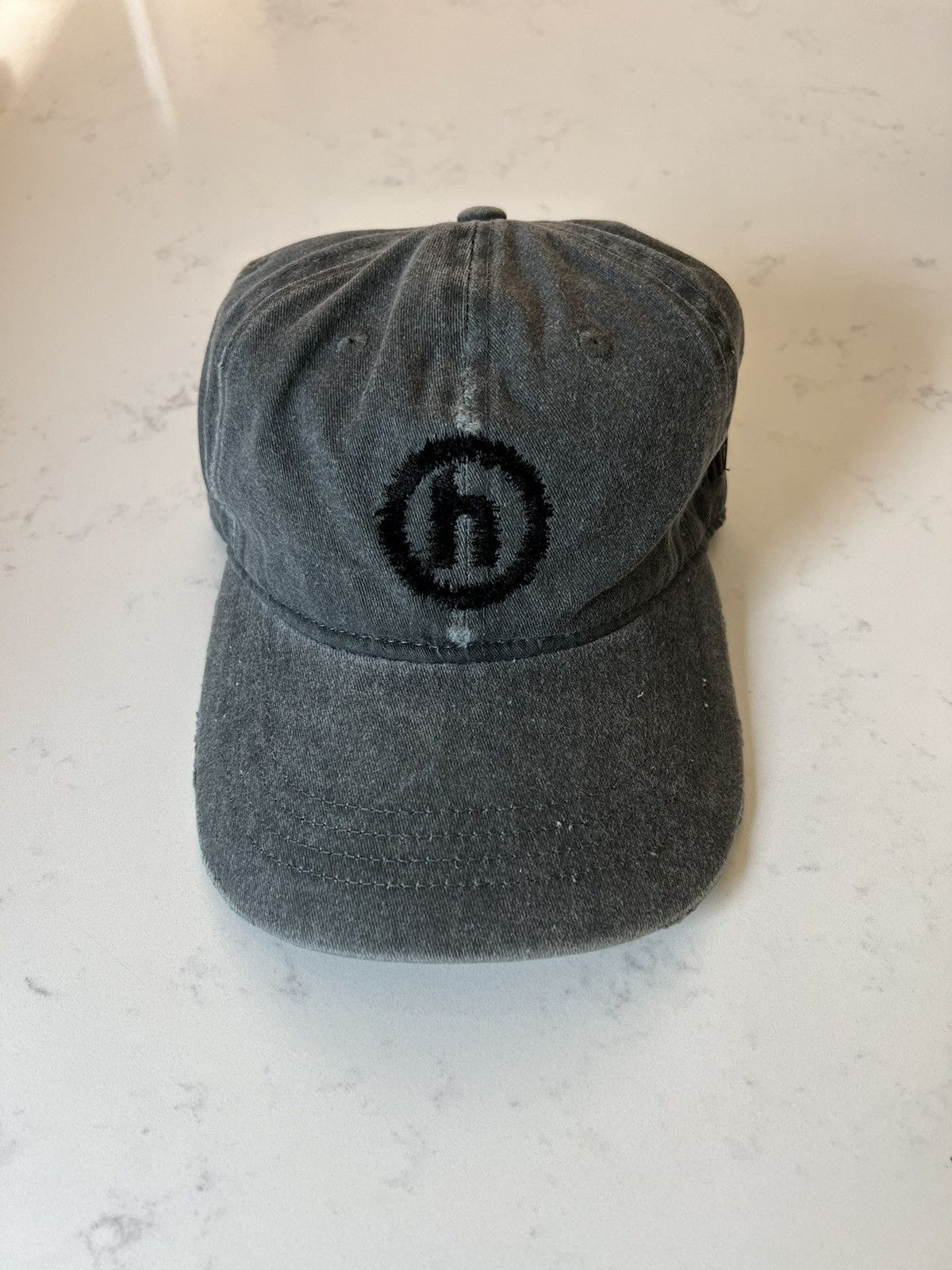 HIDDEN Hidden Destroyed Dad Hat Pixelated H Logo | Grailed