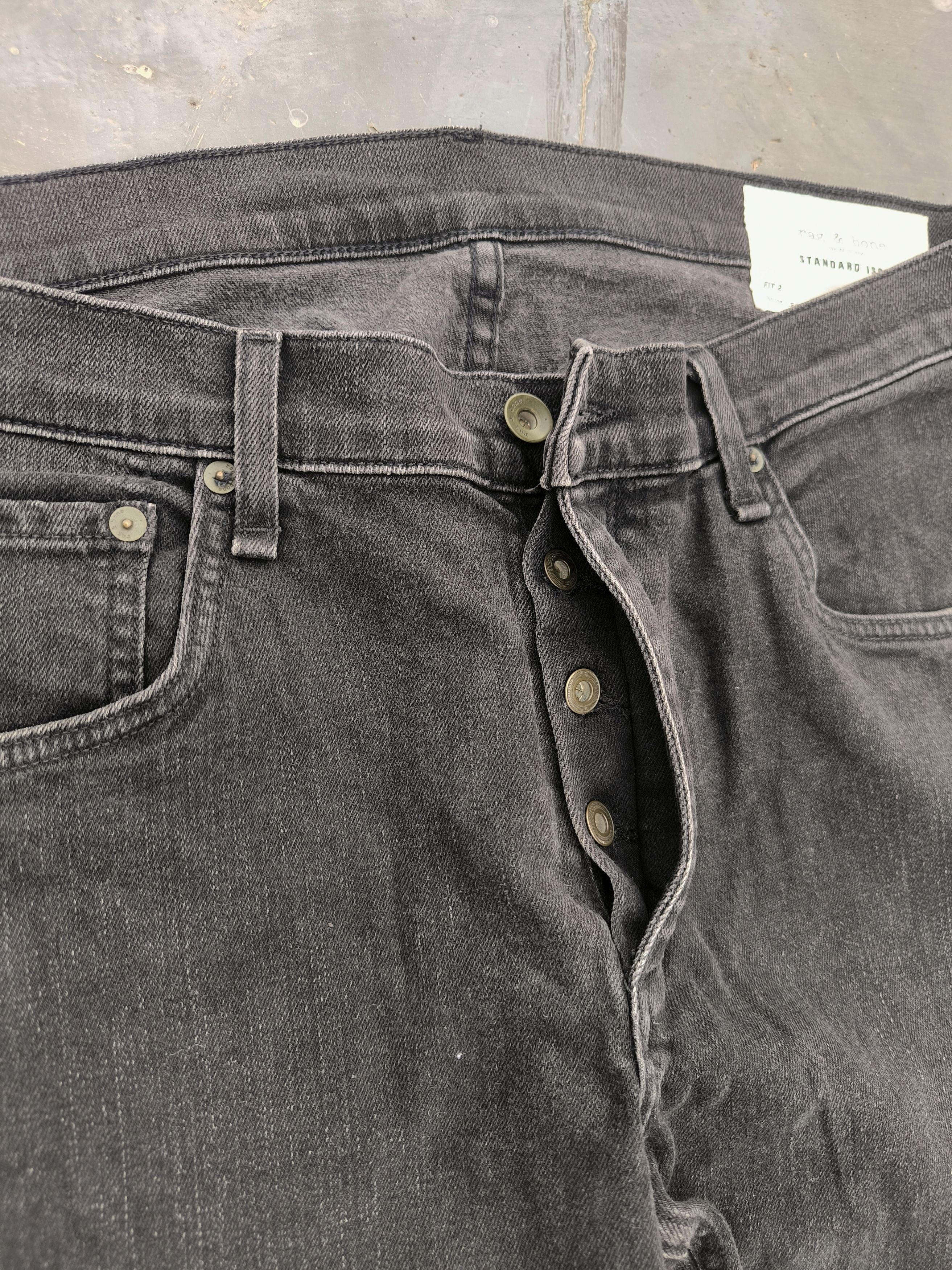 Rag & Bone Rag & bone black wash/rock slim leg fit 2 Size US 34 / EU 50 - 3 Thumbnail