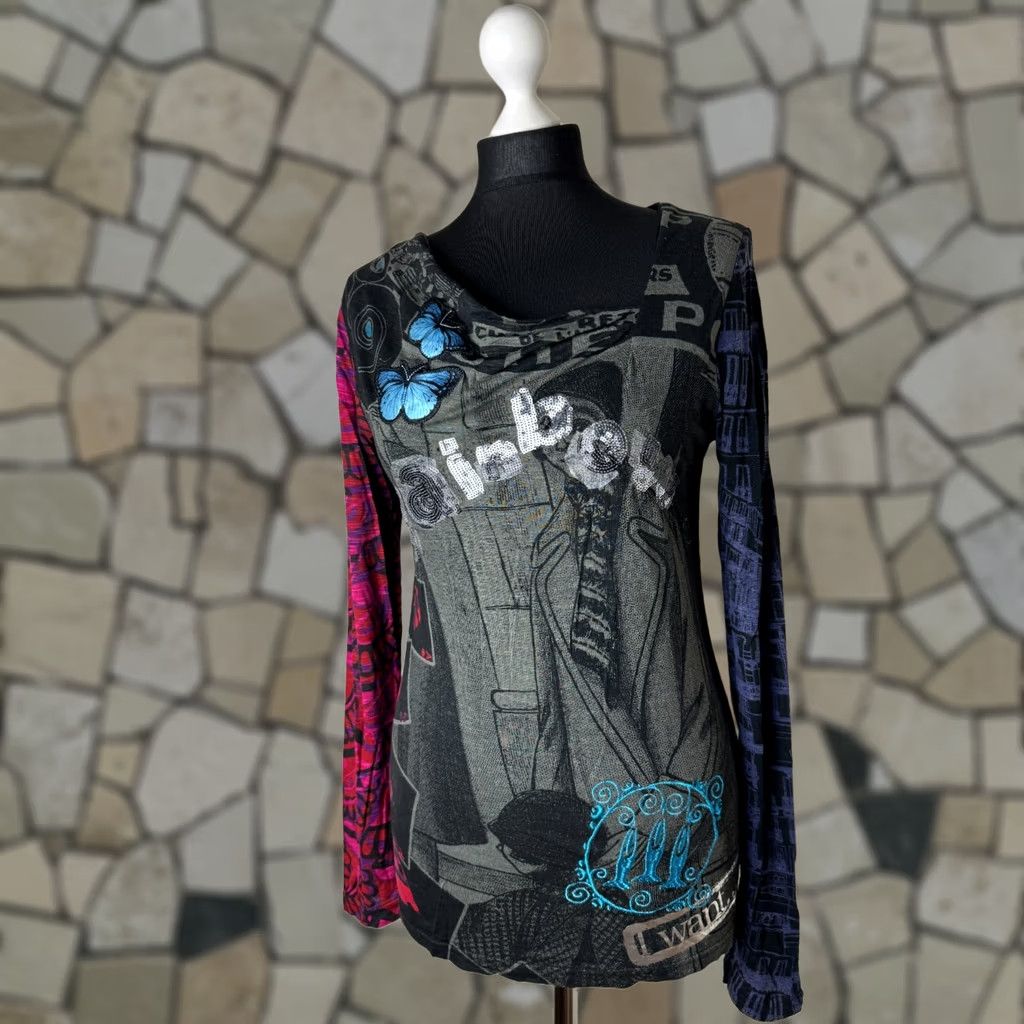 Desigual Desigual Womens Long Sleeve Shirt Tunic M Multicoloured Shirt Womens Tunic M Mens? Size M / US 6-8 / IT 42-44 - 1 Thumbnail