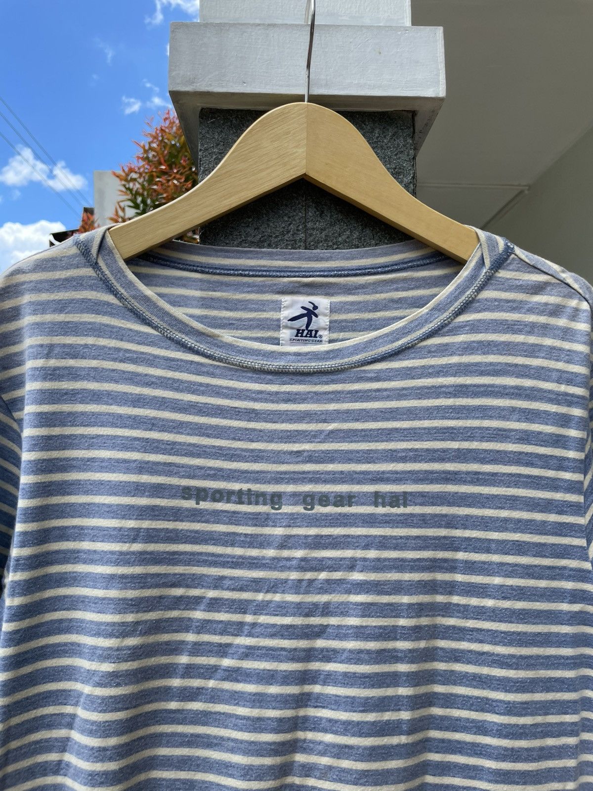 Hai Sporting Gear Issey Miyake Hai Sporting Gear Stripe Big Pocket Tshirt Size US M / EU 48-50 / 2 - 3 Thumbnail