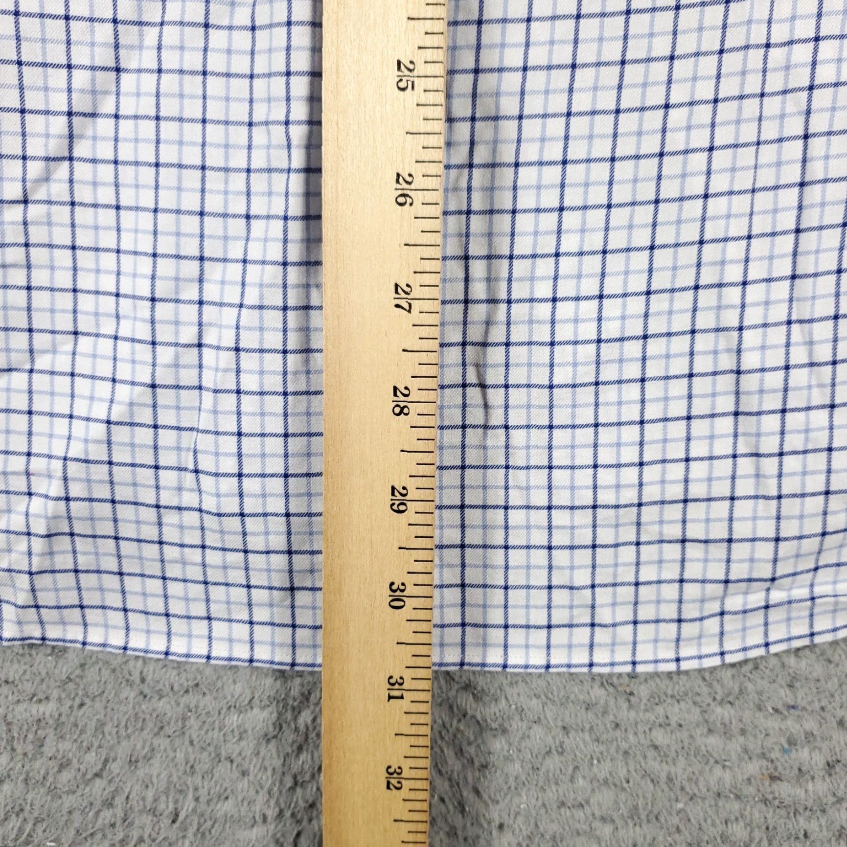 Ralph Lauren Ralph Lauren Dress Shirt Mens 15.5 Blue White Check Button-Down Long Sleeve Professional Classic Retail Fit Regular Size 15.5 Mens Size 40R - 4 Thumbnail