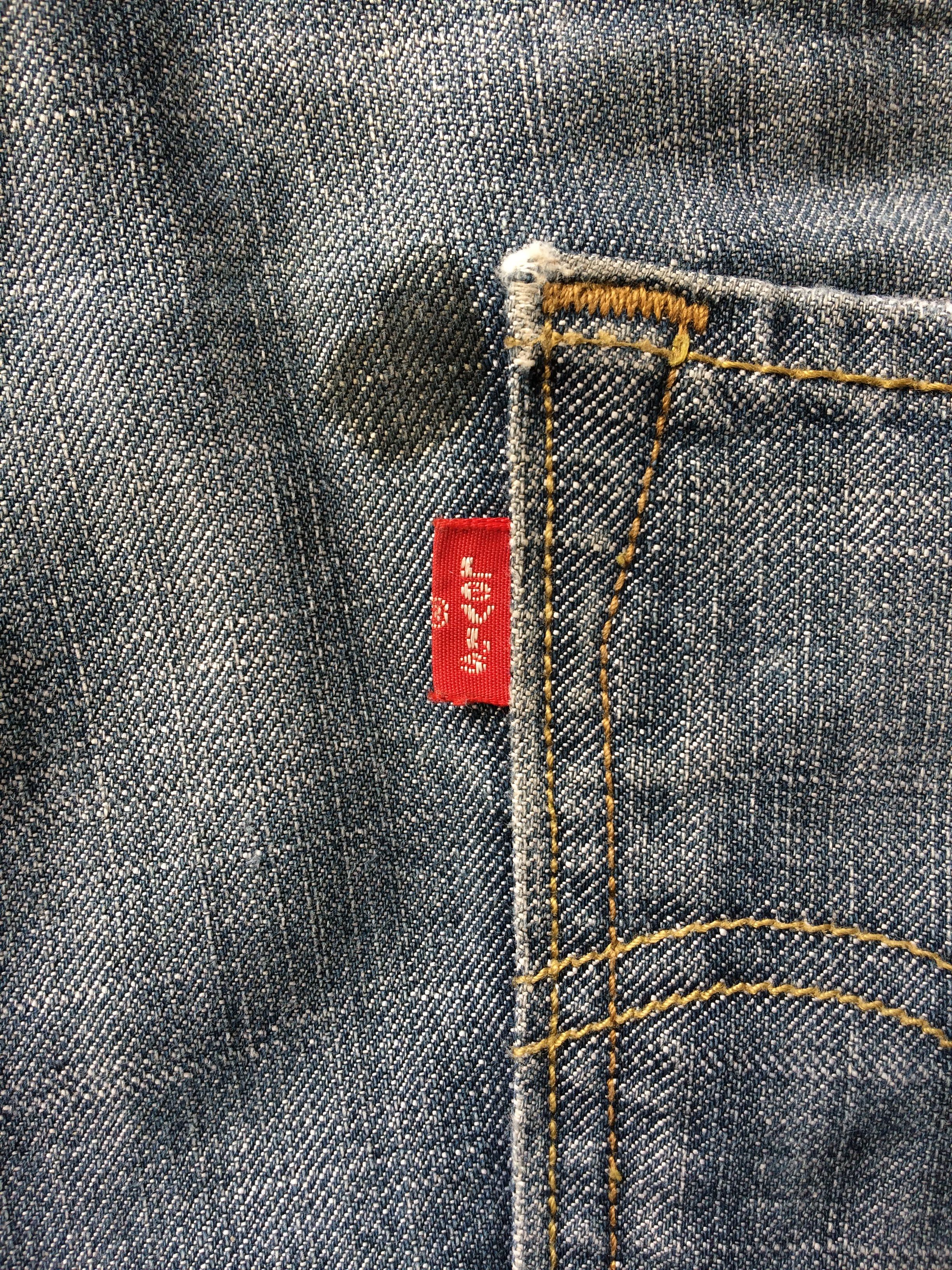 Jean × Unsound Rags Levis 511 Ripped Butt Skinny Jeans D-756 Size 30" / US 8 / IT 44 - 10 Thumbnail