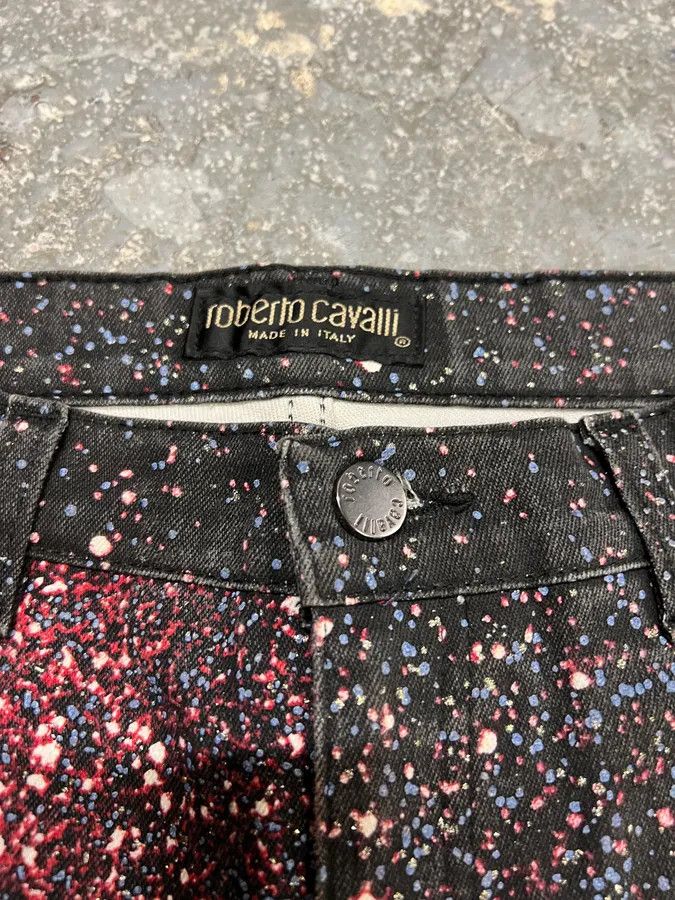 Designer × Roberto Cavalli × Vintage 2000s Roberto Cavalli Red Galaxy Expansion Embellished Pants Size 28" / US 6 / IT 42 - 7 Thumbnail