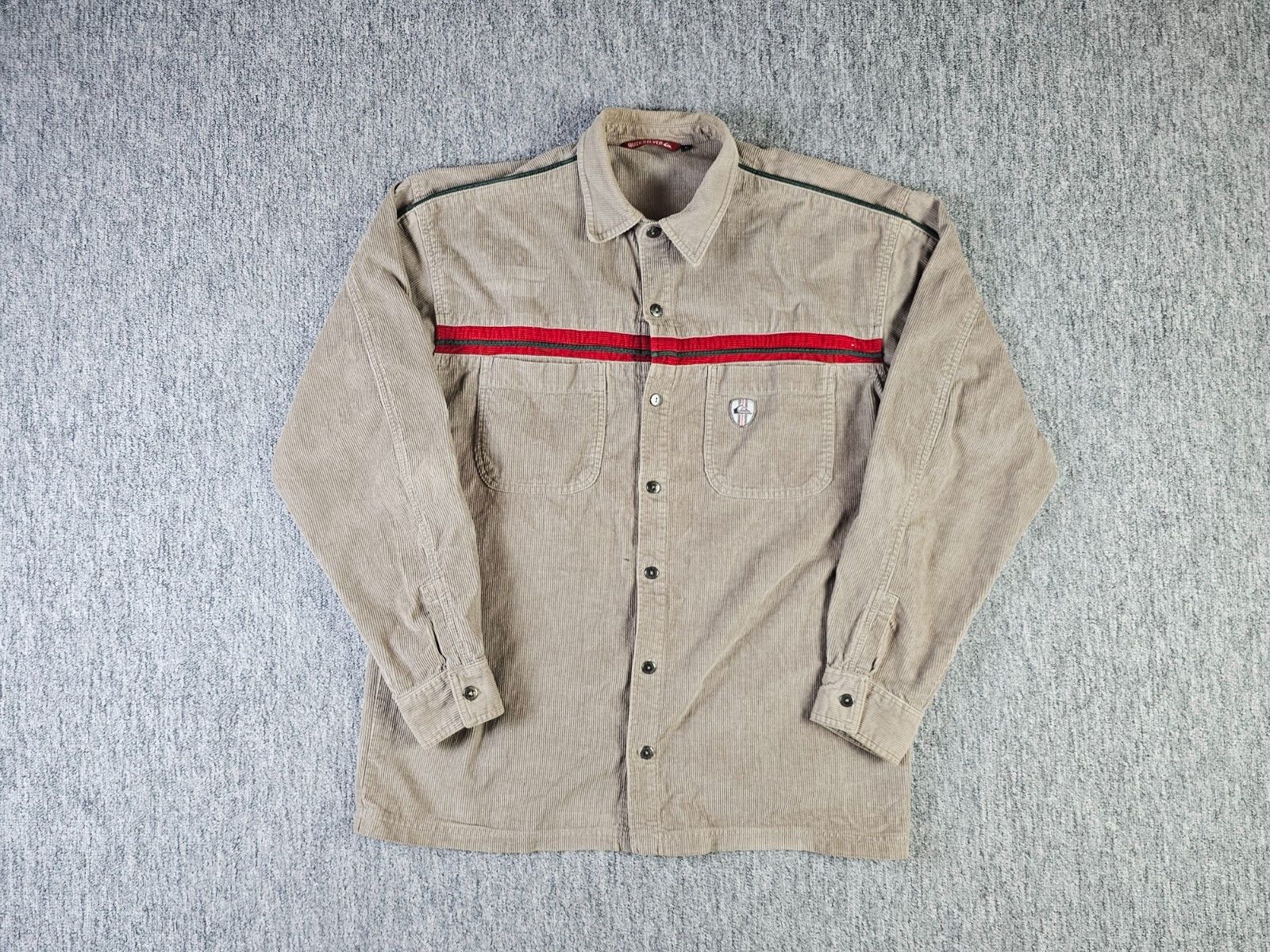 Quiksilver Vintage 90s Quiksilver Corduroy Racing Stripe Shirt 90s L Size US L / EU 52-54 / 3 - 2 Thumbnail