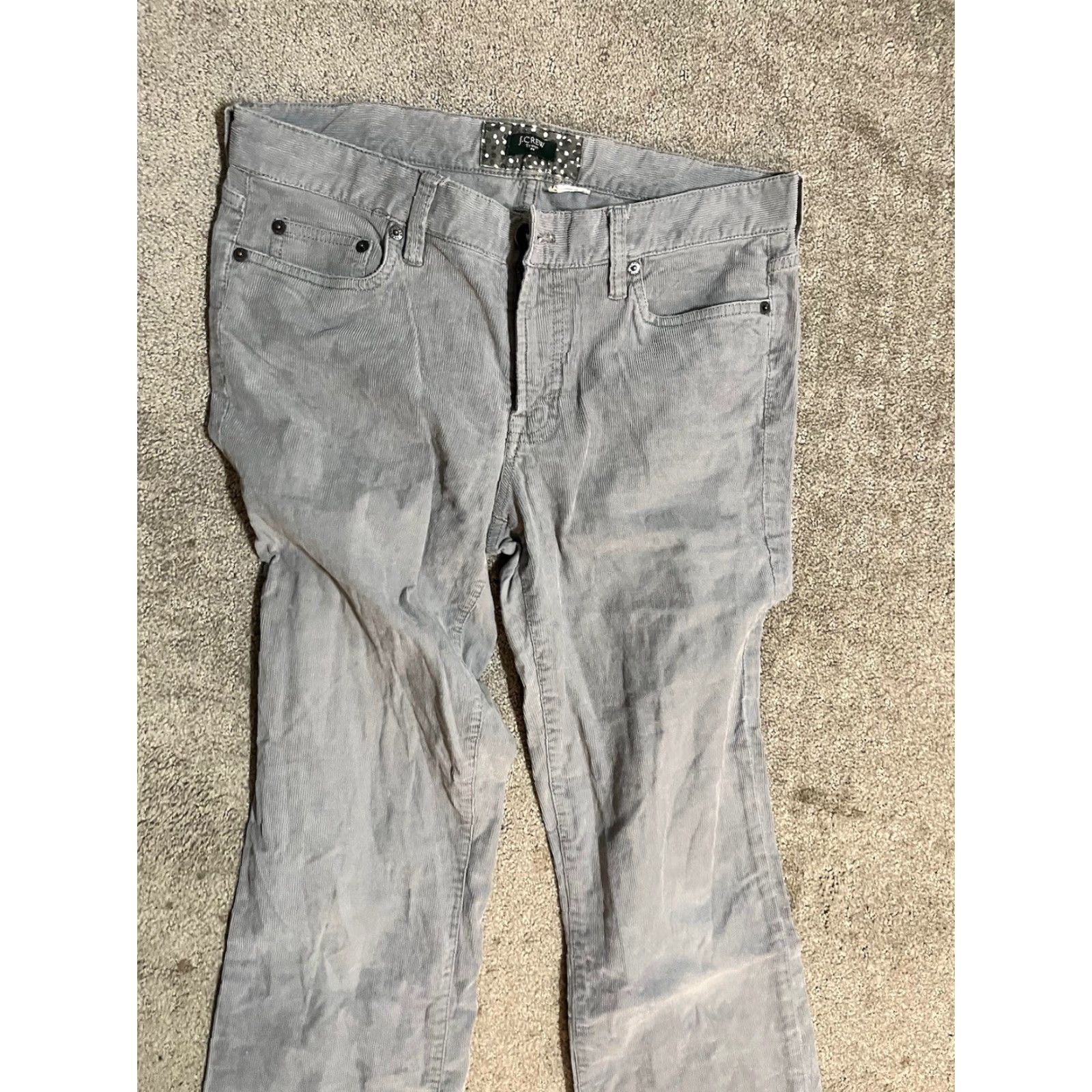 J.Crew J.CREW Pants Women Corduroy Gray 29 Straight Ankle Casual VINTAGE City Womens Size 29" - 2 Thumbnail