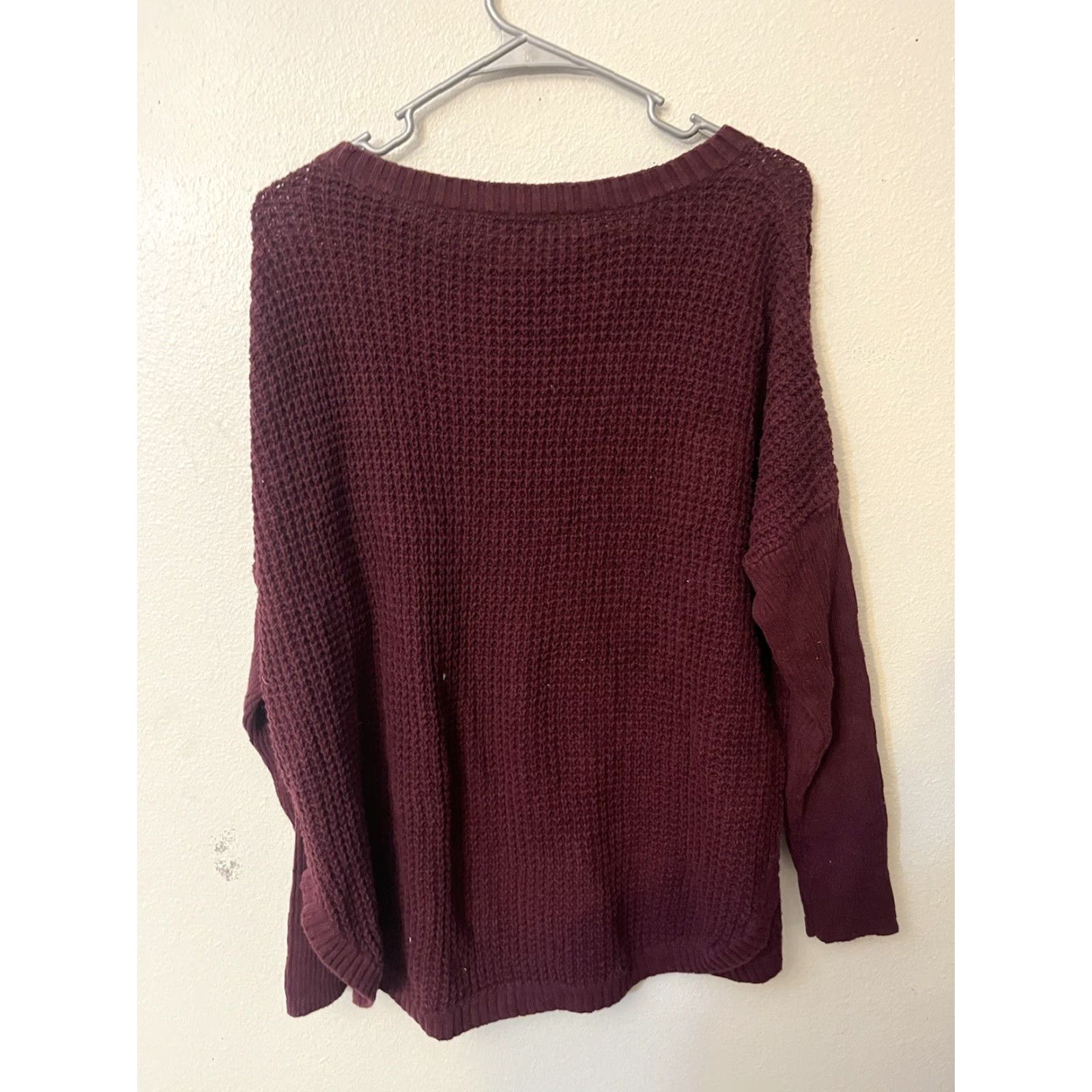 Vince Camuto Vince Camuto WOMEN'S Maroon LONG SLEEVE KNIT SWEATER Size M Size M / US 6-8 / IT 42-44 - 3 Thumbnail