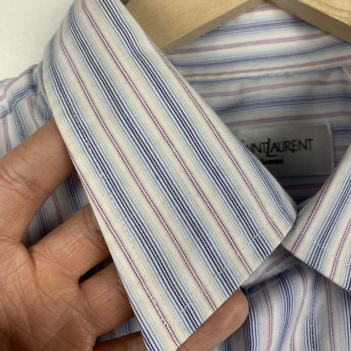 Yves Saint Laurent Vintage Yves Saint Laurent Striped Shirt Short Sleeve Size L Size US L / EU 52-54 / 3 - 19 Thumbnail