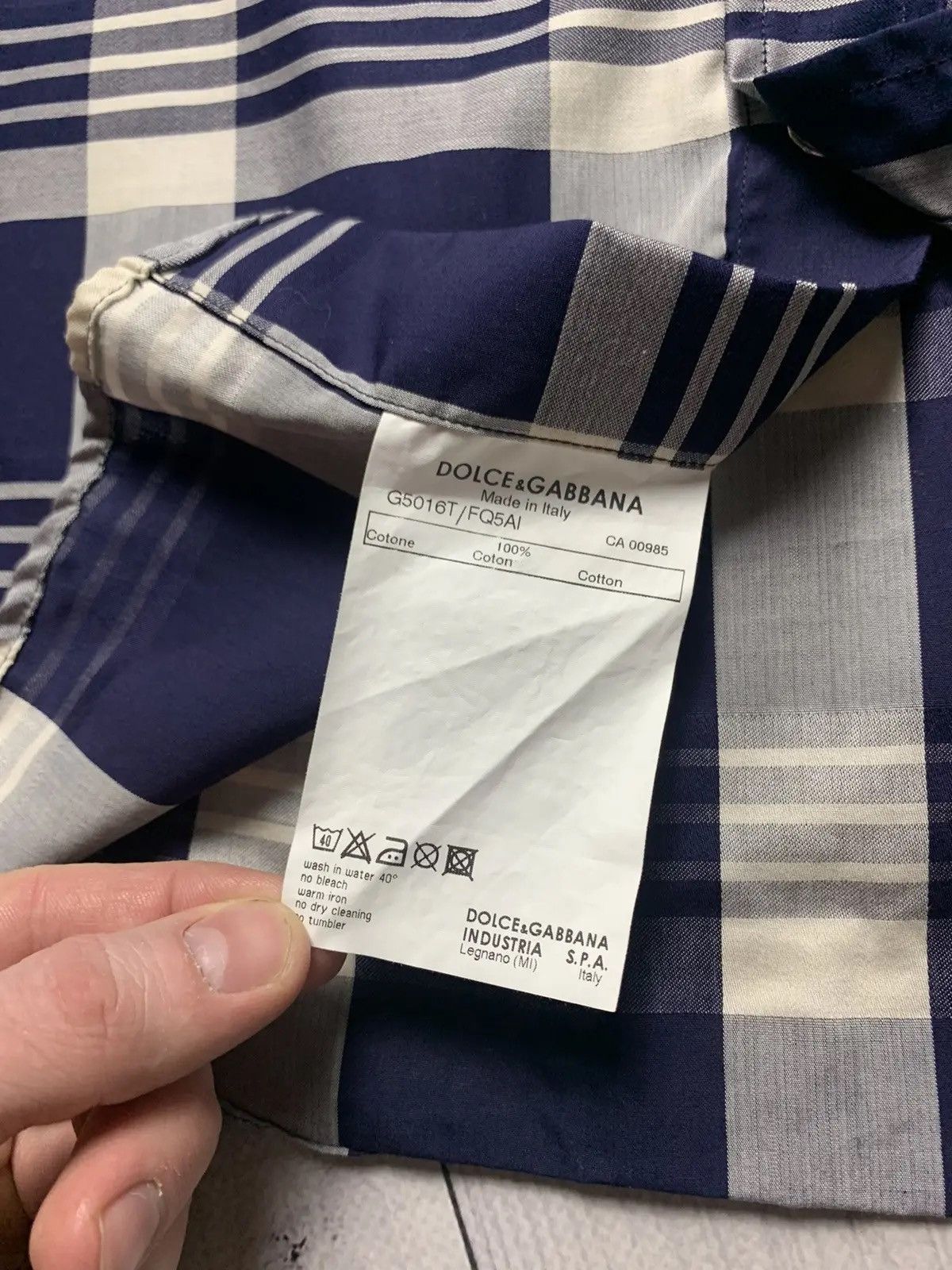 Dolce & Gabbana Dolce & Gabbana plaid shirt navy Size US S / EU 44-46 / 1 - 6 Thumbnail