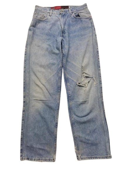 Levi's Vintage Clothing VINTAGE LEVIS SILVER TAB DISTRESSED JEANS MUD WASH FADED Size US 31 - 1 Thumbnail