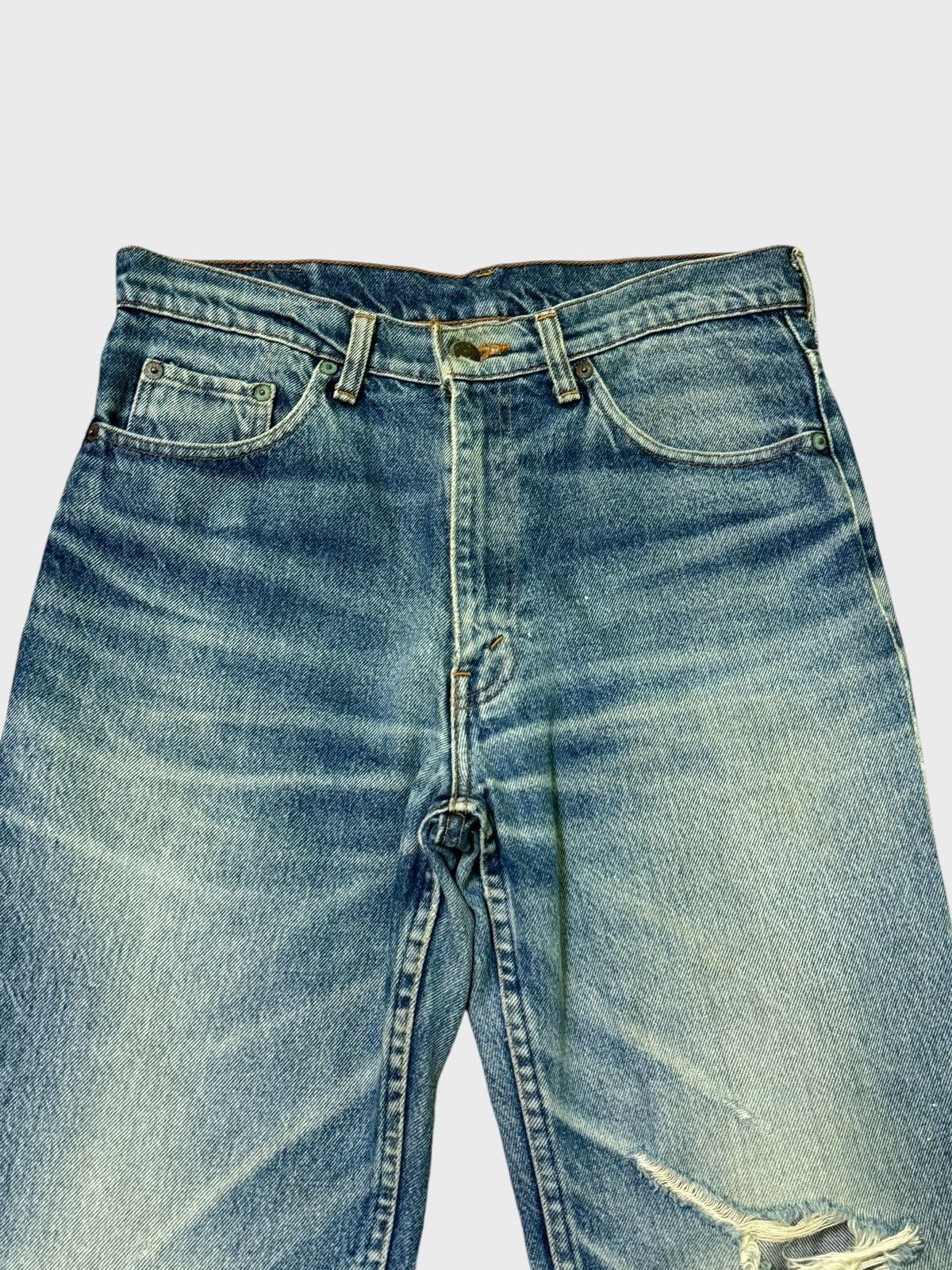 Levi's × Vintage Vintage Levi's 518 Distressed Stone Muddy Wash Denim Size US 31 - 3 Thumbnail