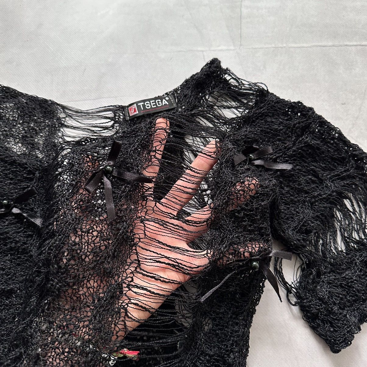 Hysteric Glamour × Undercover Gothic Mesh Web T Shirt Mad Punk LGB Tripp NYC Vibe Size M / US 6-8 / IT 42-44 - 7 Thumbnail