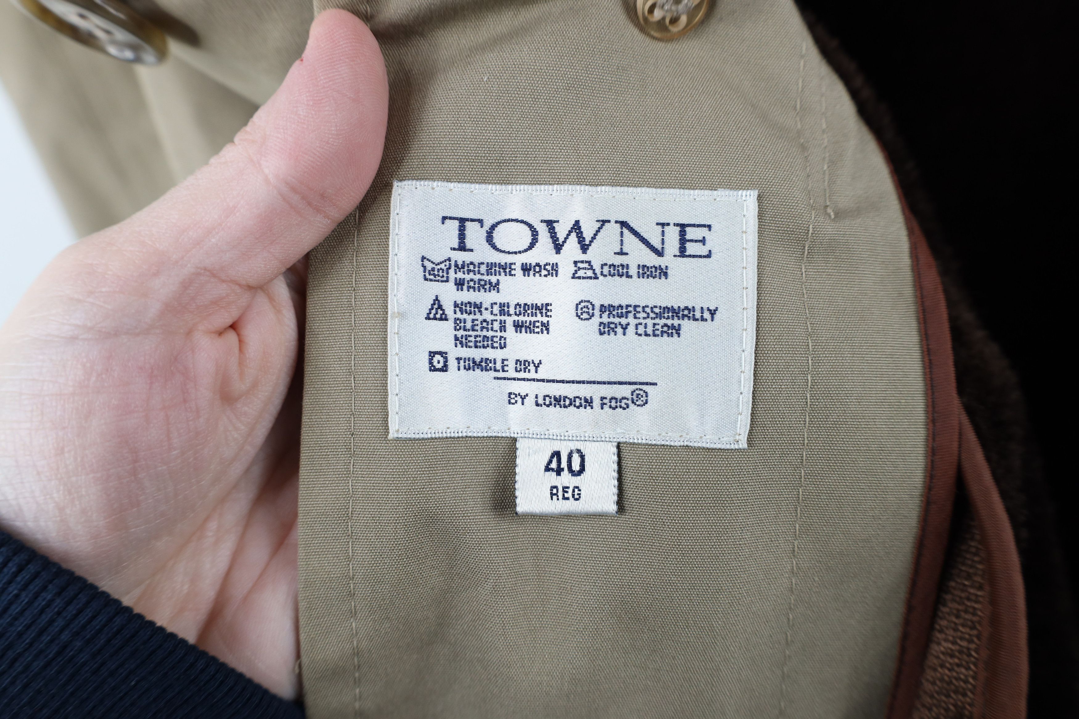 Vintage Vintage 90s Streetwear Lined Trench Coat Rain Jacket Beige Size US L / EU 52-54 / 3 - 13 Thumbnail
