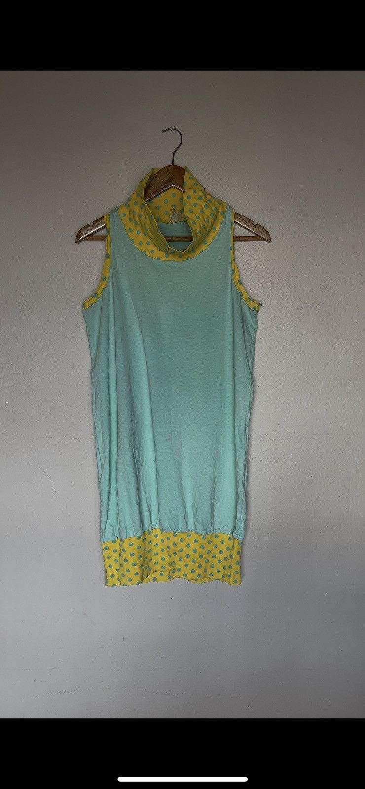 French Connection × Vintage Turtle Neck Polka Dot Dress Size M / US 6-8 / IT 42-44 - 2 Thumbnail
