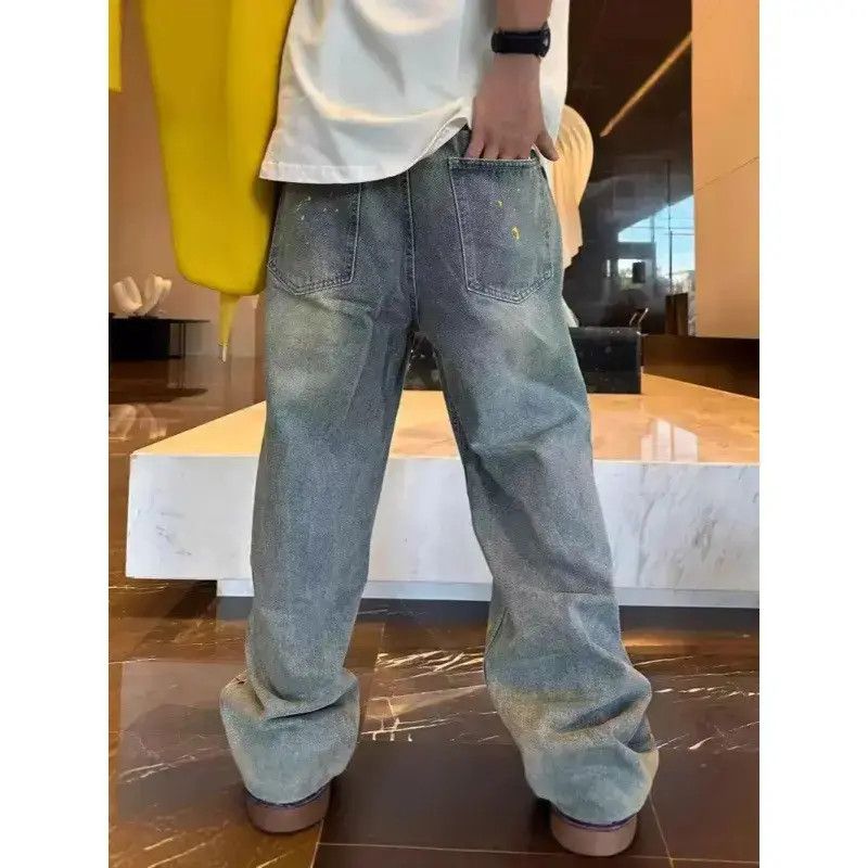 Japanese Brand Retro loose straight leg printed jeans Size US 32 / EU 48 - 3 Thumbnail