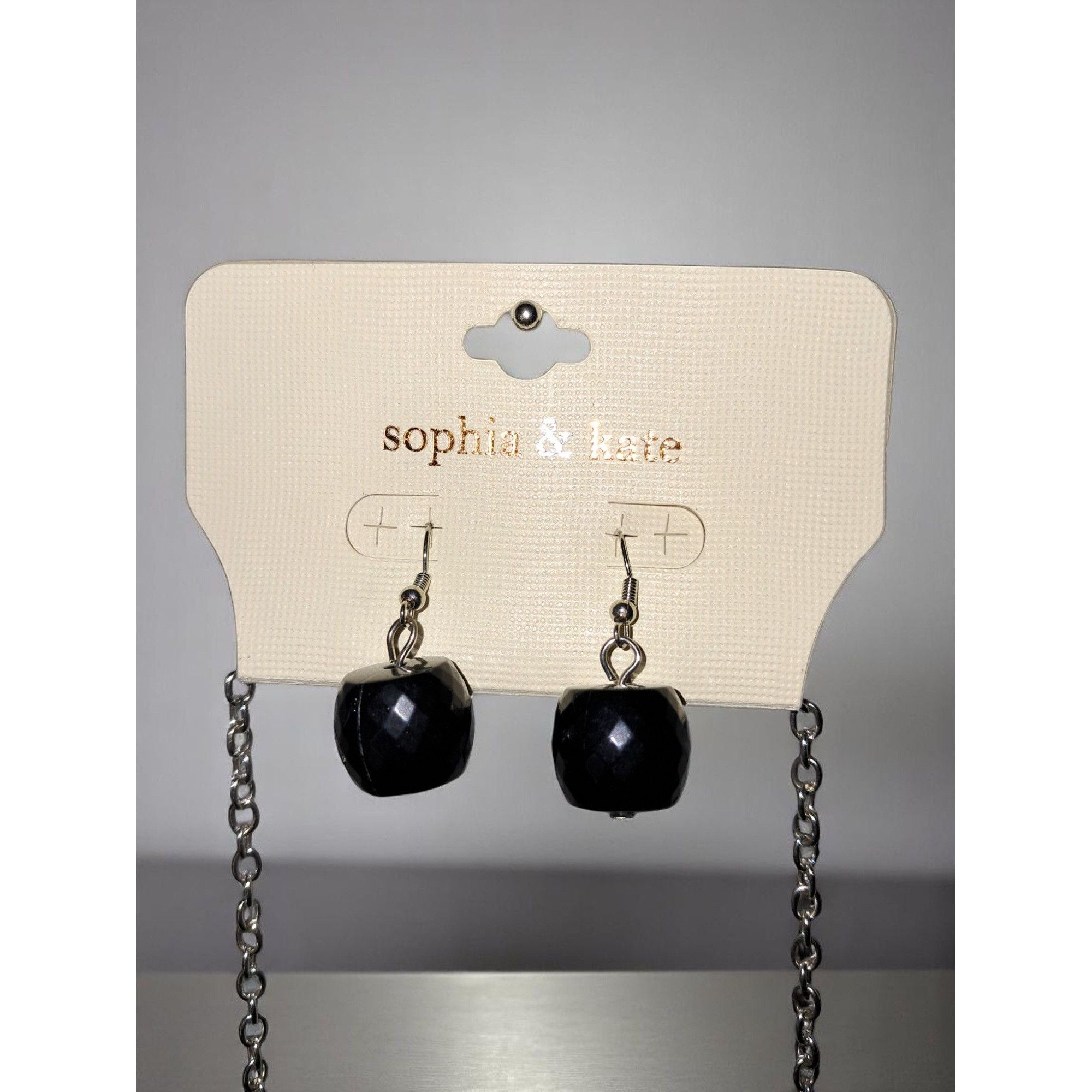 Other Sopfia & Kate Jewelry Set with Black Faceted Beads and Silve Size ONE SIZE - 4 Thumbnail