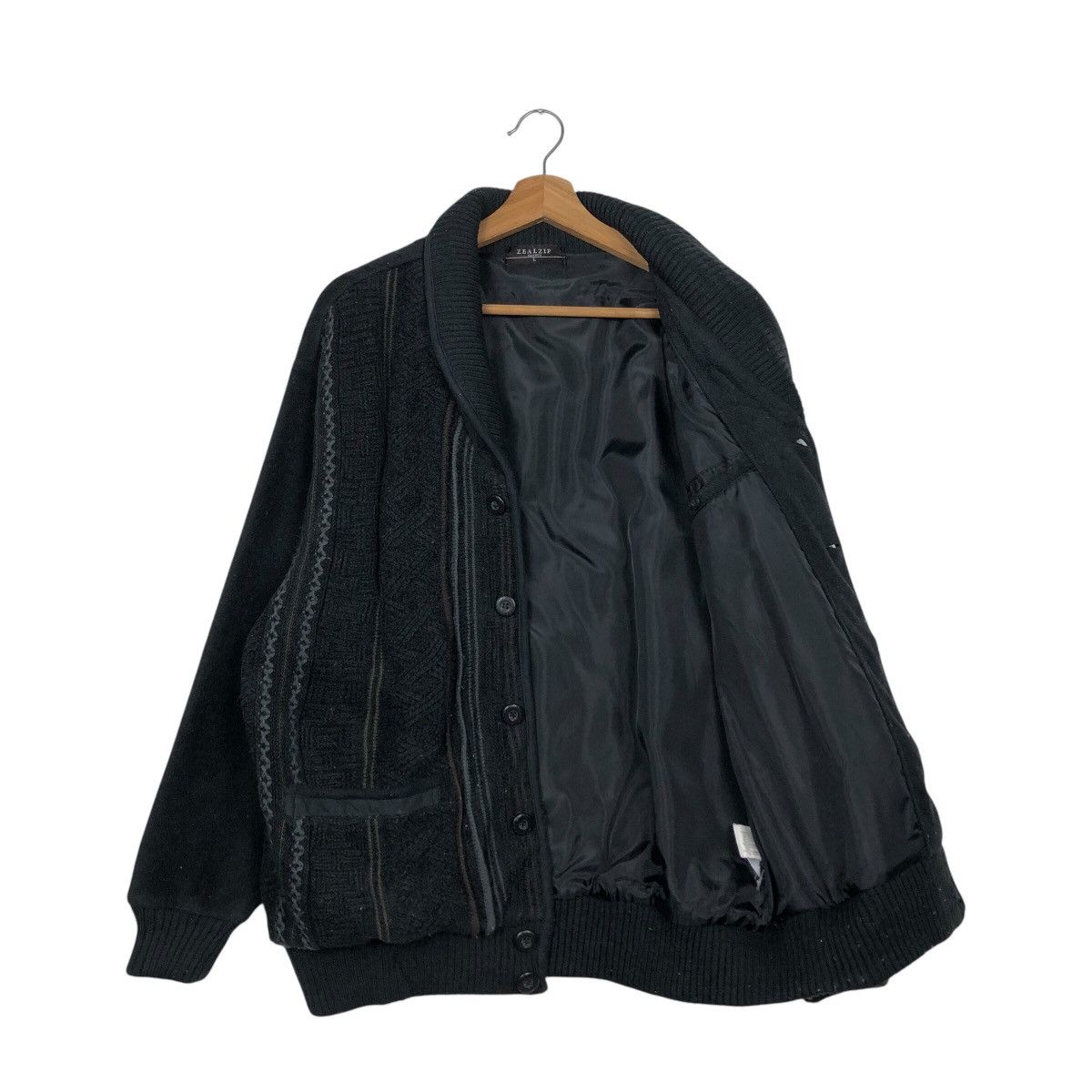 Japanese Brand × Vintage 📌Vintage Knit Bomber Jacket Zealzip Issey Miyake Size US L / EU 52-54 / 3 - 12 Thumbnail