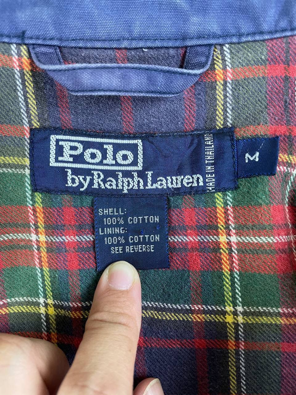 Polo Ralph Lauren × Ralph Lauren Blue Label × Vintage Vintage 90s Polo By Ralph Lauren Plaid Inner Zipper Jacket Size US L / EU 52-54 / 3 - 5 Thumbnail