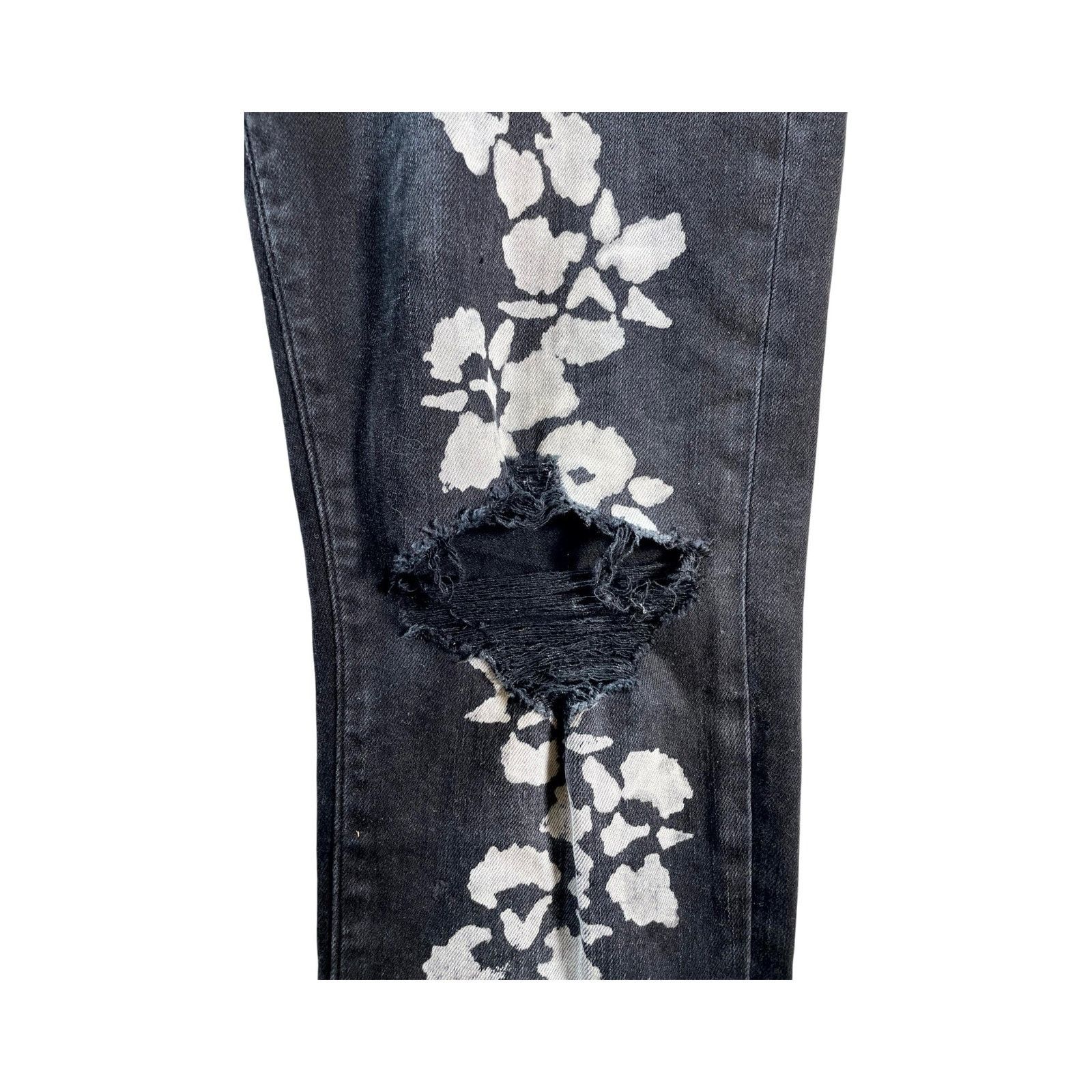 Amiri Amiri "Hibiscus" Black Jeans Size US 33 - 3 Thumbnail