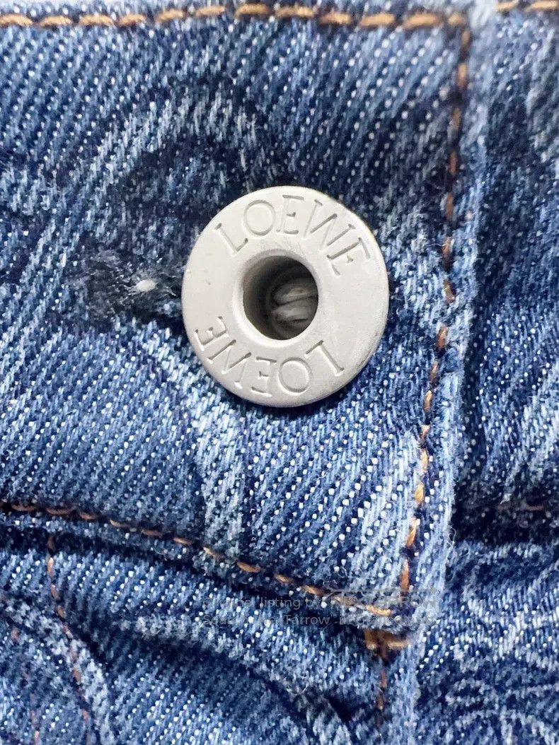 Loewe Loewe Logo Denim Skirt Size 42" / US 20 - 2 Thumbnail