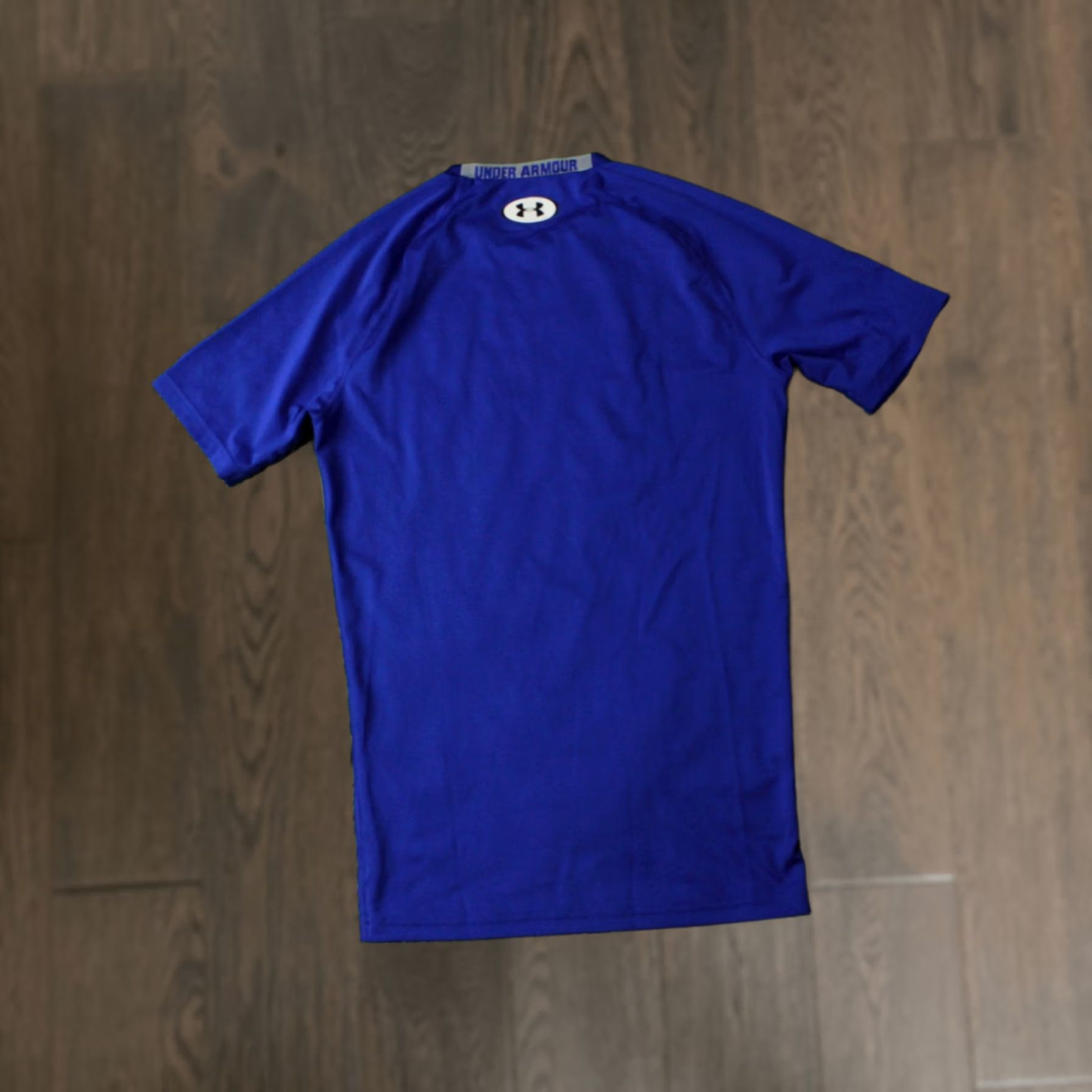 Under Armour Under Armour HeatGear Original 2013 Training Compression Shirt Jersey M Men Blue and Gray Short Sleeve Crew Neck 64 cm 40 cm Length Pit to Pit Size US M / EU 48-50 / 2 - 1 Thumbnail