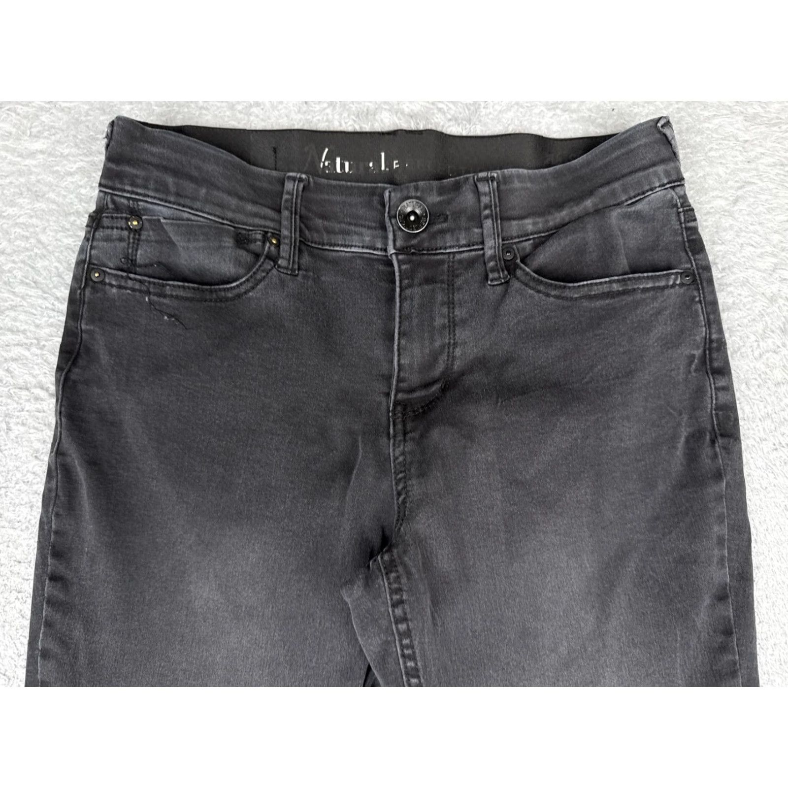 Vintage Natural Reflections Jeans Women 4 Mid Rise Bootcut Denim 28x31 Charcoal Wash 5-Pocket Regular Fit Stretch Slimmer Cotton Blend Blue Womens Boots? Size 27" / US 4 / IT 40 - 4 Thumbnail