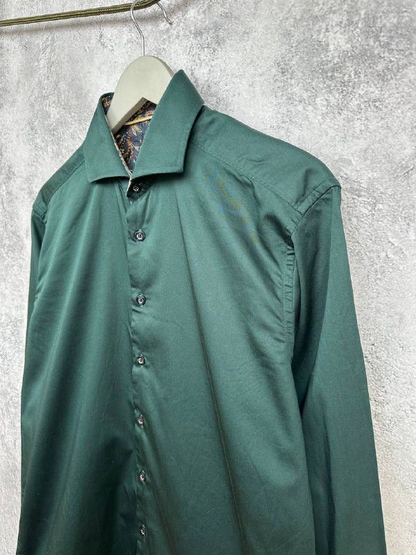 Other Blake Mill Flowered Button Up Shirt Poplin Cotton Green LS Size US L / EU 52-54 / 3 - 5 Thumbnail