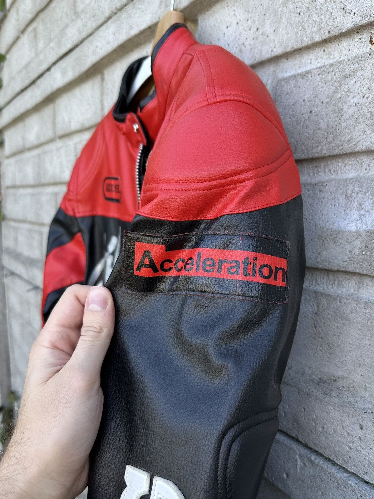 DRIFTER Black, red, leather motorcycle, racing jacket Drifter, size S Size US S / EU 44-46 / 1 - 6 Thumbnail