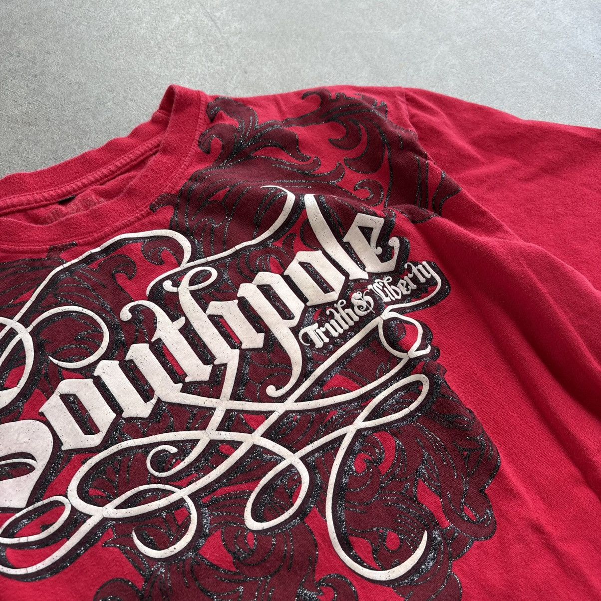 Southpole × Vintage Vintage Y2K Southpole Red XL Shirt Ed Hardy Affliction Style Size US XL / EU 56 / 4 - 4 Thumbnail