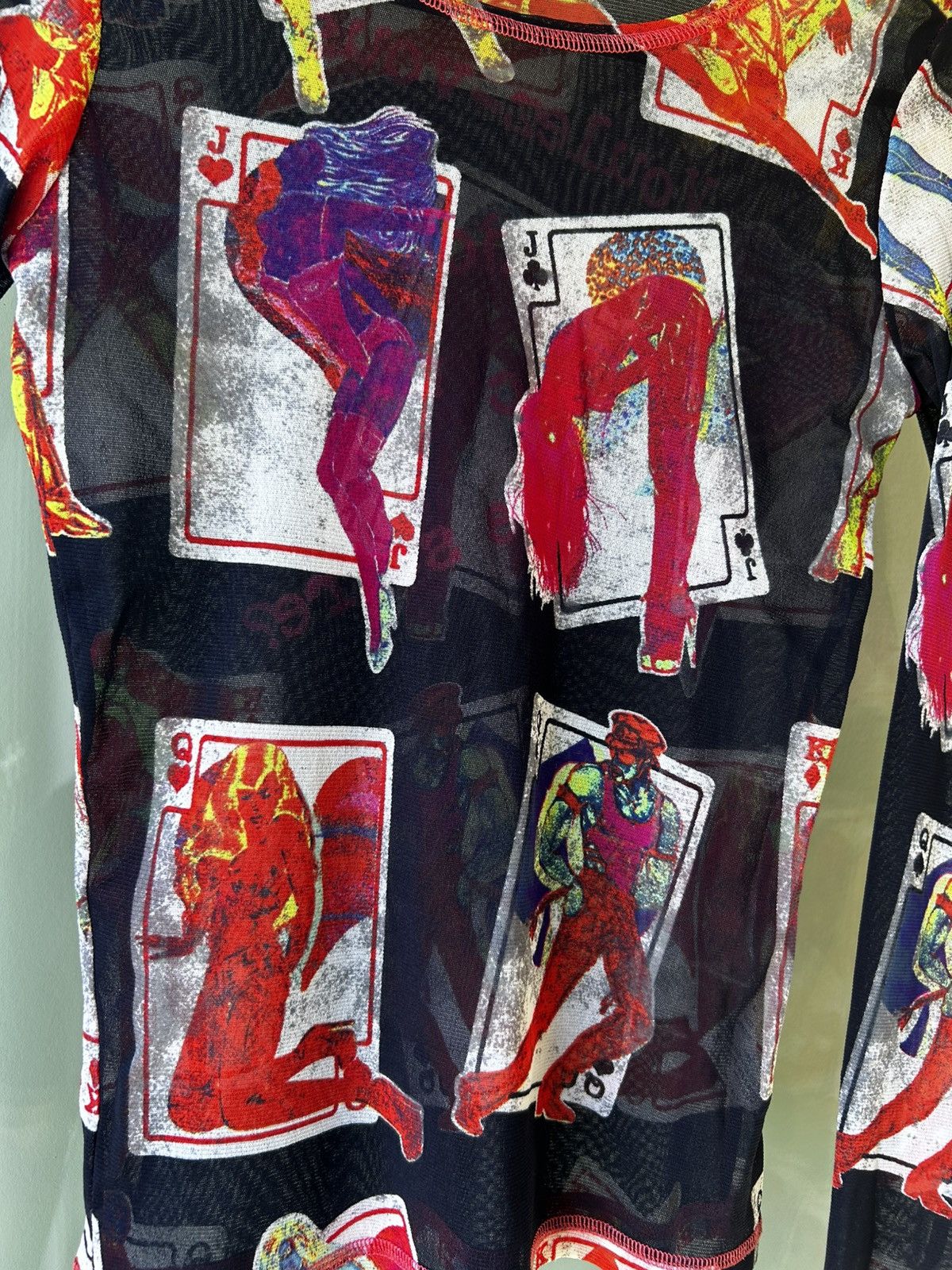 Jean Paul Gaultier Jean Paul Gaultier Erotic Poker Casino Card Mesh Top rare Size XS / US 0-2 / IT 36-38 - 3 Thumbnail