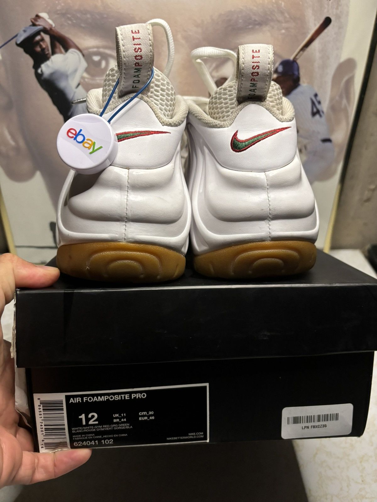 Jordan Brand Foamposite Nike Gucci white Size US 12 / EU 45 - 8 Thumbnail