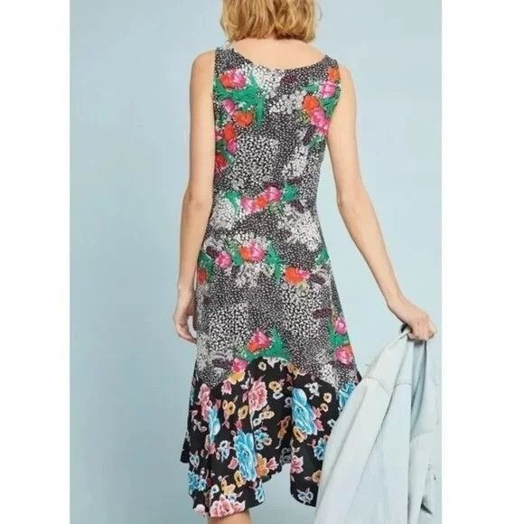 Anthropologie Maeve Anthropologie Black Floral Sleeveless Dress XS VIOLETT Size XS / US 0-2 / IT 36-38 - 8 Thumbnail