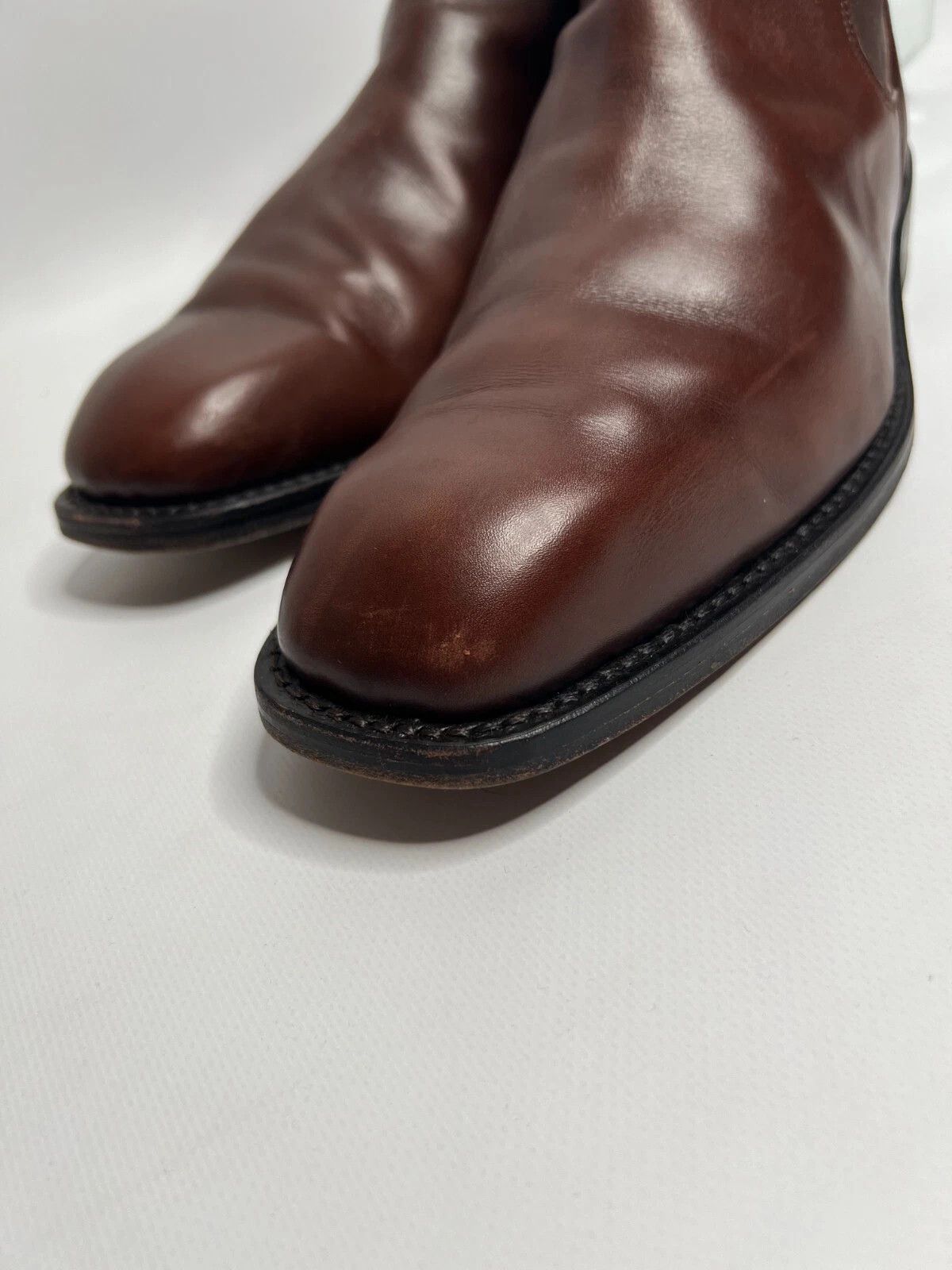 Other THE HOUSE OF BRUAR British Men's Brown Leather Chealse Boots Size US 12.5 / EU 45-46 - 6 Thumbnail