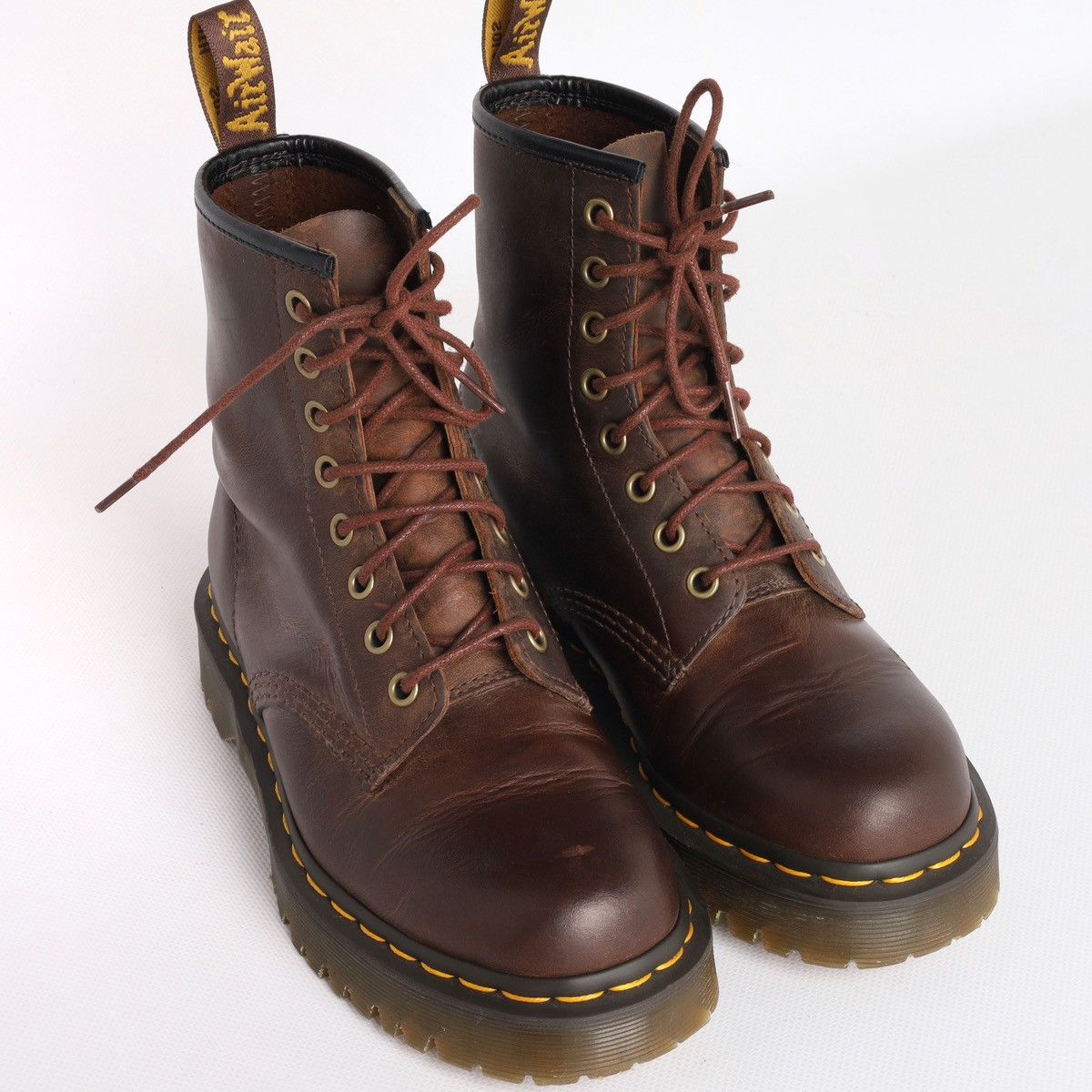 Dr. Martens Dr Martens 1460 Bex Brown Leather Boots Shoes Size US 7 / IT 37 - 3 Thumbnail