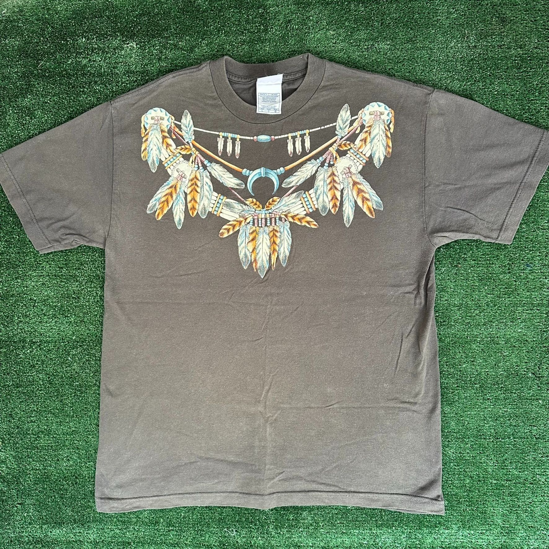 Alstyle Vintage Native American Diamond Dust T-Shirt Western Tribal Size US L / EU 52-54 / 3 - 1 Thumbnail