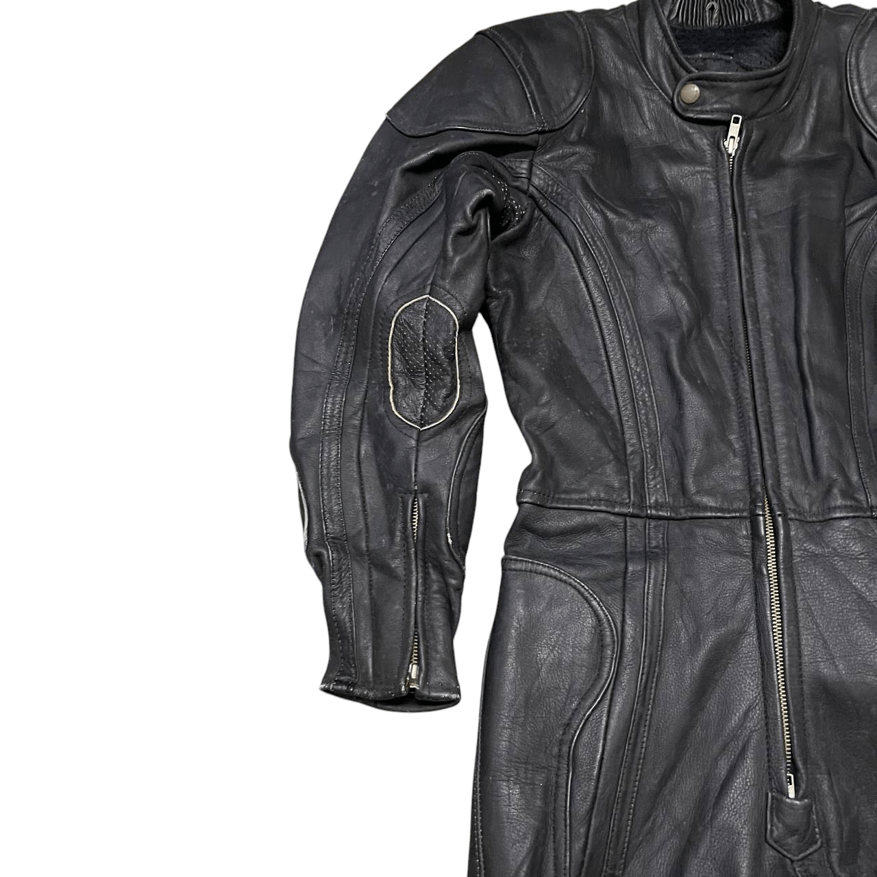 Leather Vintage 90's Giulio Leather Jumpsuit Racing Coveralls Size US 28 / EU 44 - 3 Thumbnail