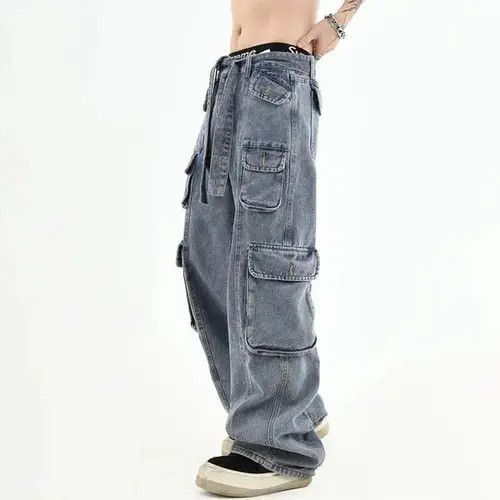 Jean Vintage Distressed Cargo Jeans Size US 26 / EU 42 - 3 Thumbnail