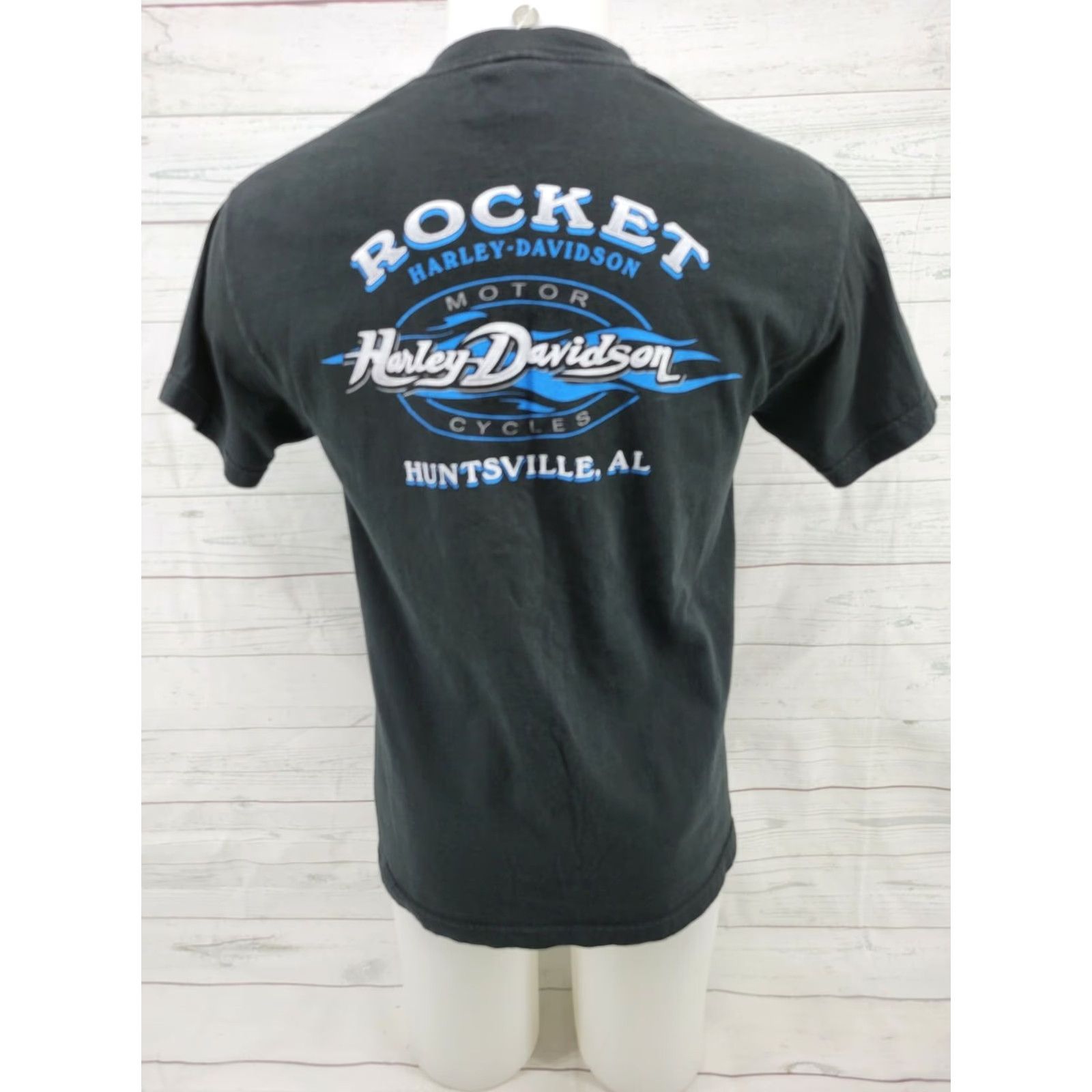 Harley Davidson Harley-Davidson Rocket Huntsville, AL Black Graphic T-Shirt Size Medium Mens Shirt Short Sleeve Crew Neck Cotton Size US M / EU 48-50 / 2 - 5 Thumbnail